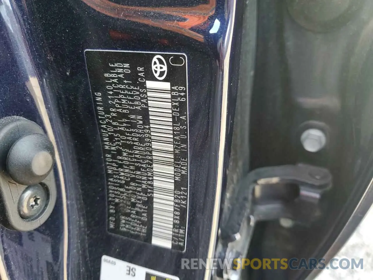 12 Photograph of a damaged car 5YFB4MDE7RP099994 TOYOTA COROLLA 2024