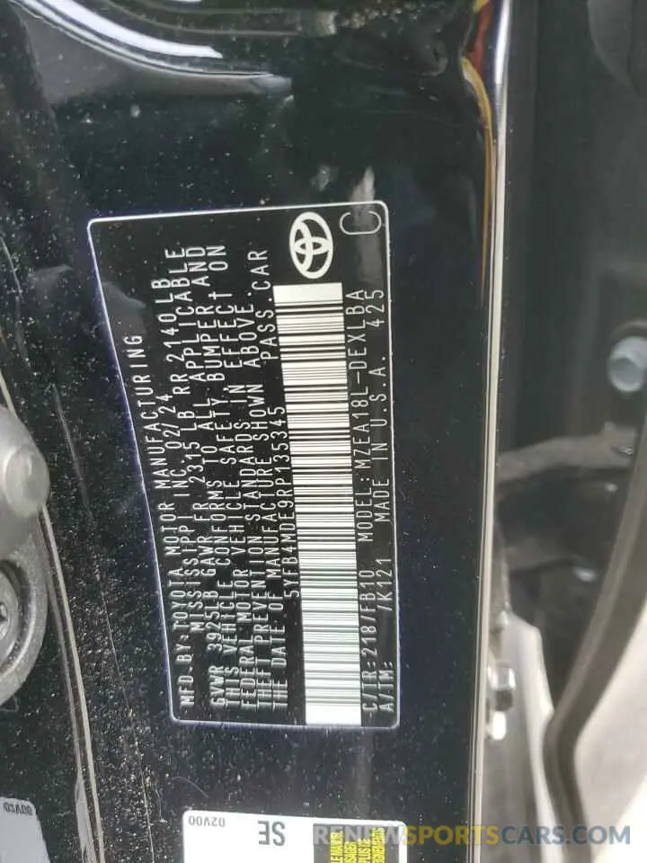 12 Фотография поврежденного автомобиля 5YFB4MDE9RP135345 TOYOTA COROLLA 2024
