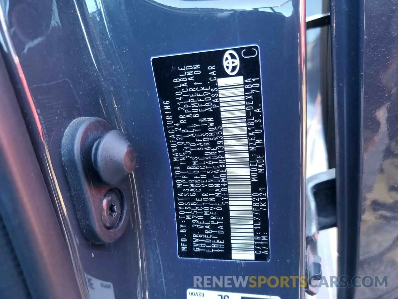 12 Фотография поврежденного автомобиля 5YFB4MDEXRP139355 TOYOTA COROLLA 2024