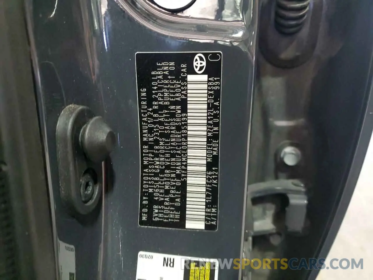12 Фотография поврежденного автомобиля 5YFP4MCE0RP185199 TOYOTA COROLLA 2024