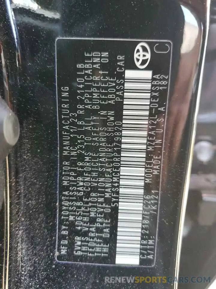 12 Фотография поврежденного автомобиля 5YFS4MCE0RP179820 TOYOTA COROLLA 2024