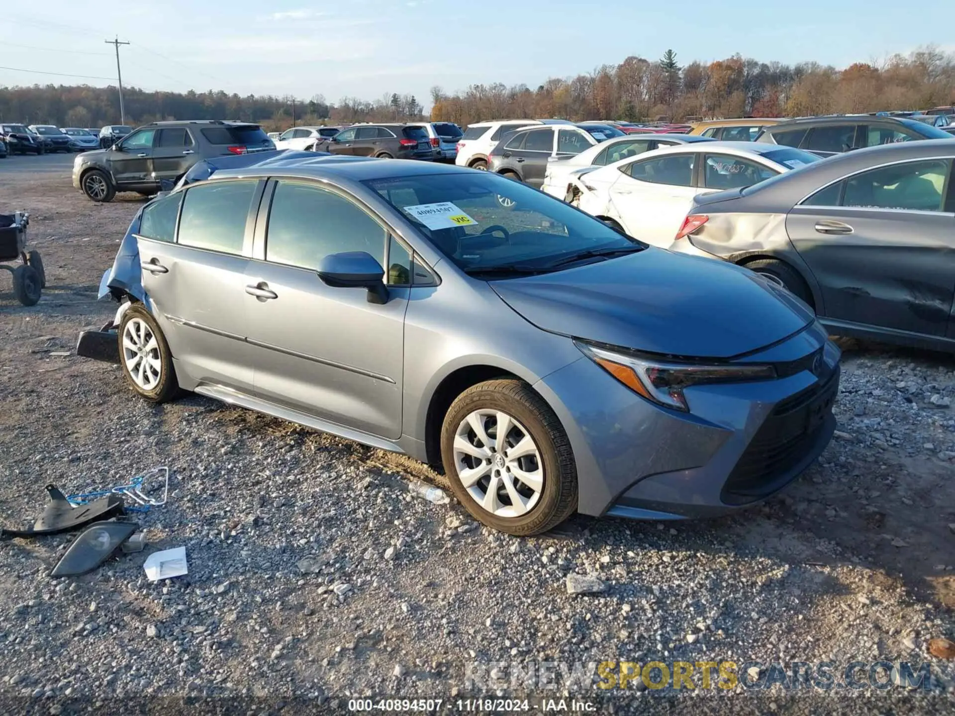 1 Photograph of a damaged car JTDBCMFE2R3050565 TOYOTA COROLLA 2024