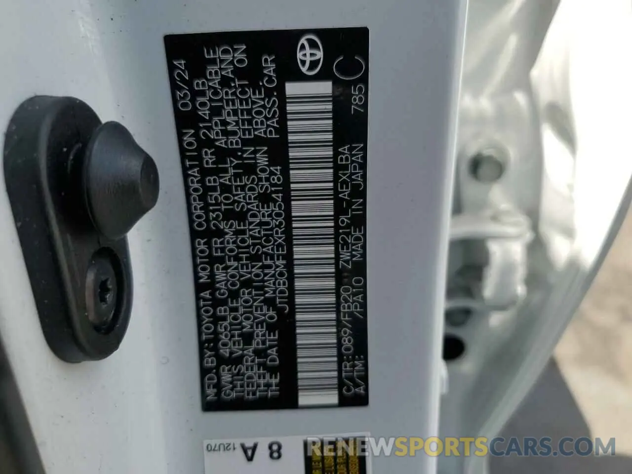 13 Фотография поврежденного автомобиля JTDBCMFEXR3054184 TOYOTA COROLLA 2024