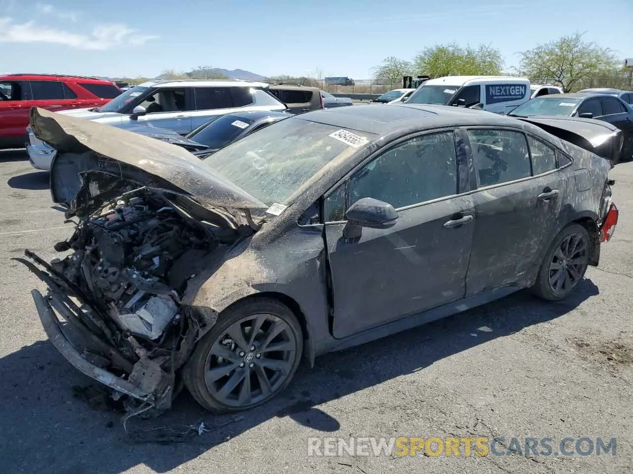 1 Photograph of a damaged car JTDBDMHE9R3013622 TOYOTA COROLLA 2024