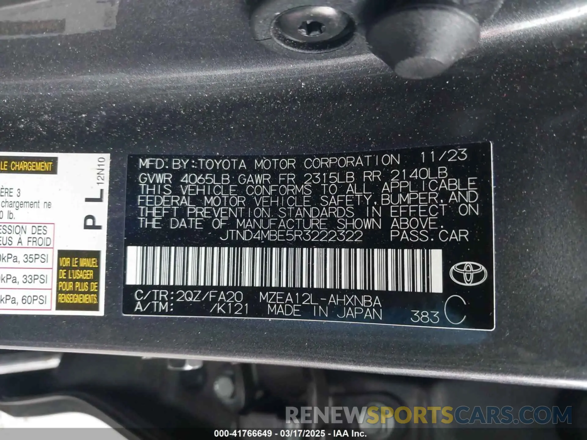 9 Photograph of a damaged car JTND4MBE5R3222322 TOYOTA COROLLA 2024