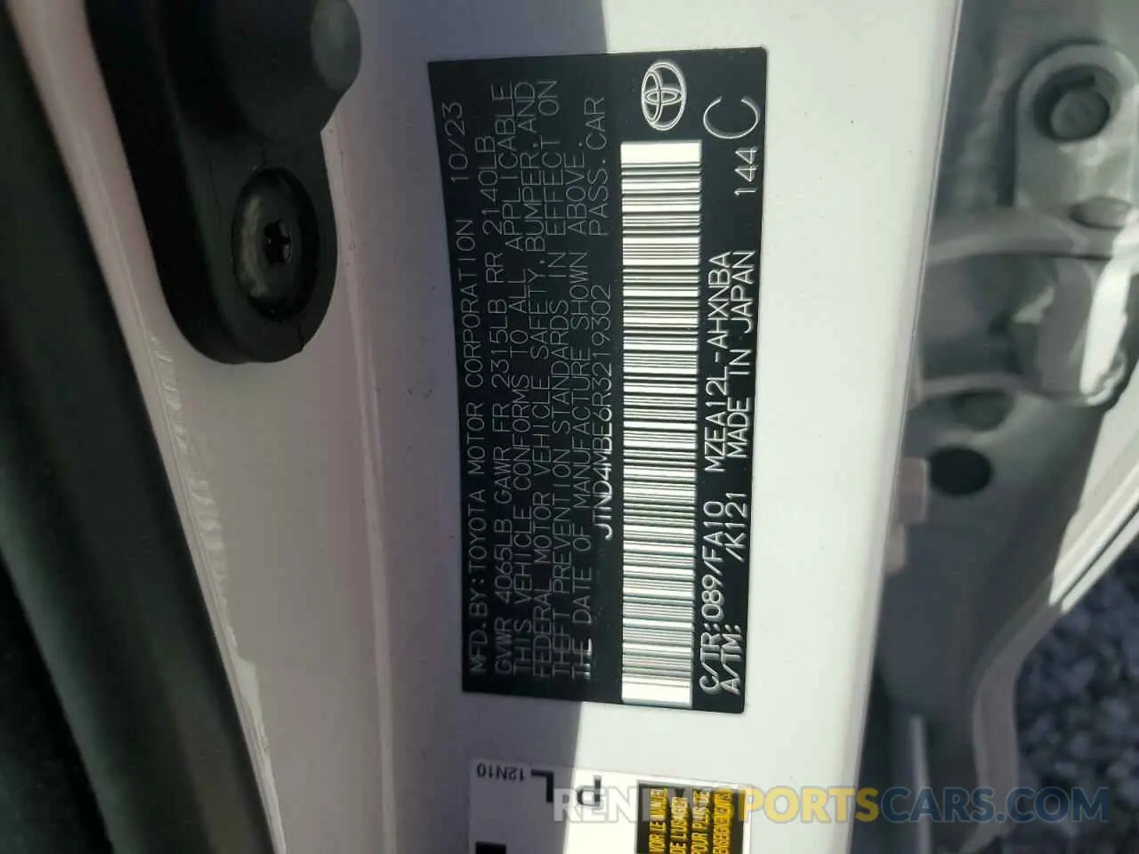 12 Фотография поврежденного автомобиля JTND4MBE6R3219302 TOYOTA COROLLA 2024
