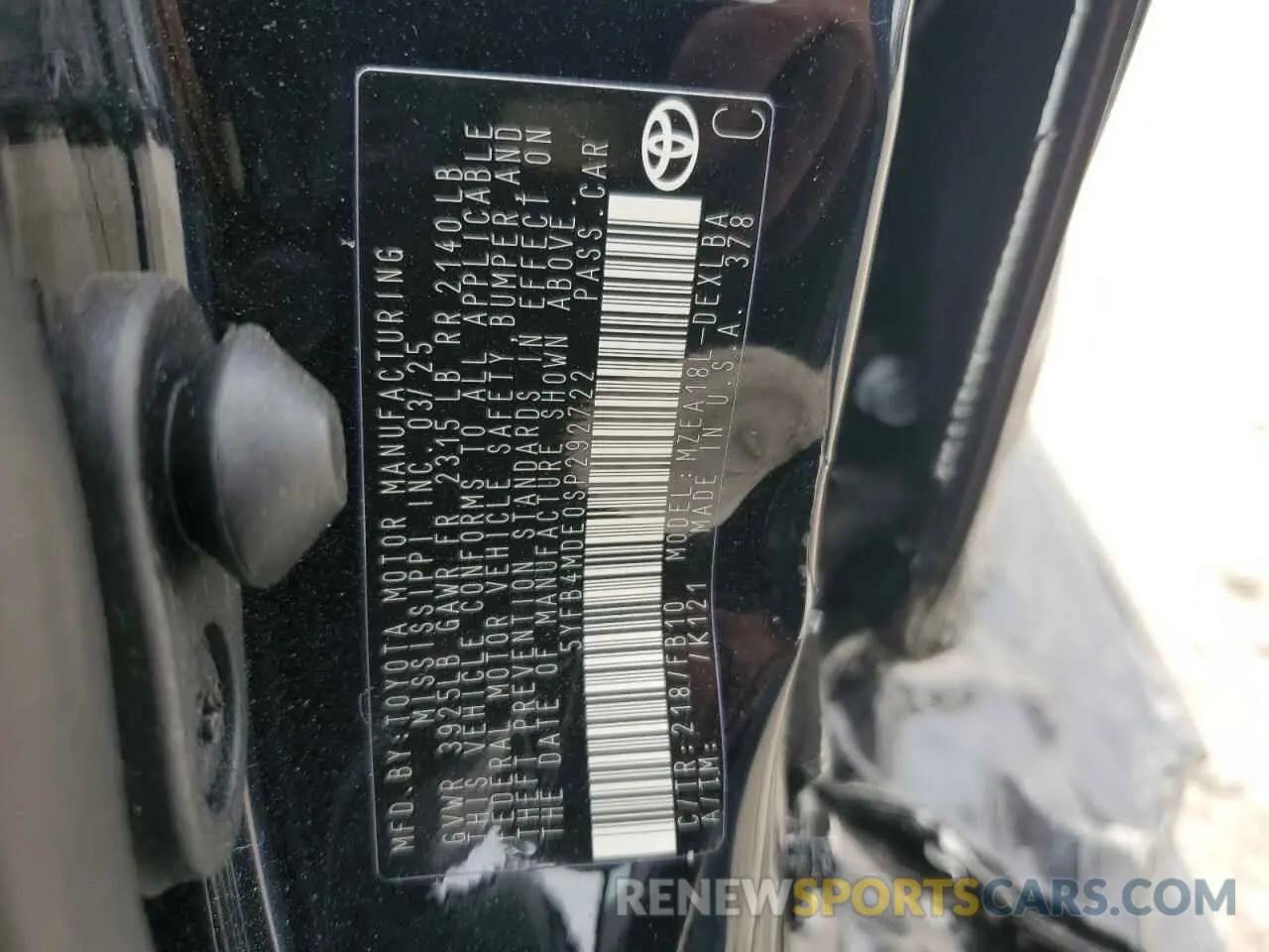 13 Фотография поврежденного автомобиля 5YFB4MDE0SP292722 TOYOTA COROLLA 2025