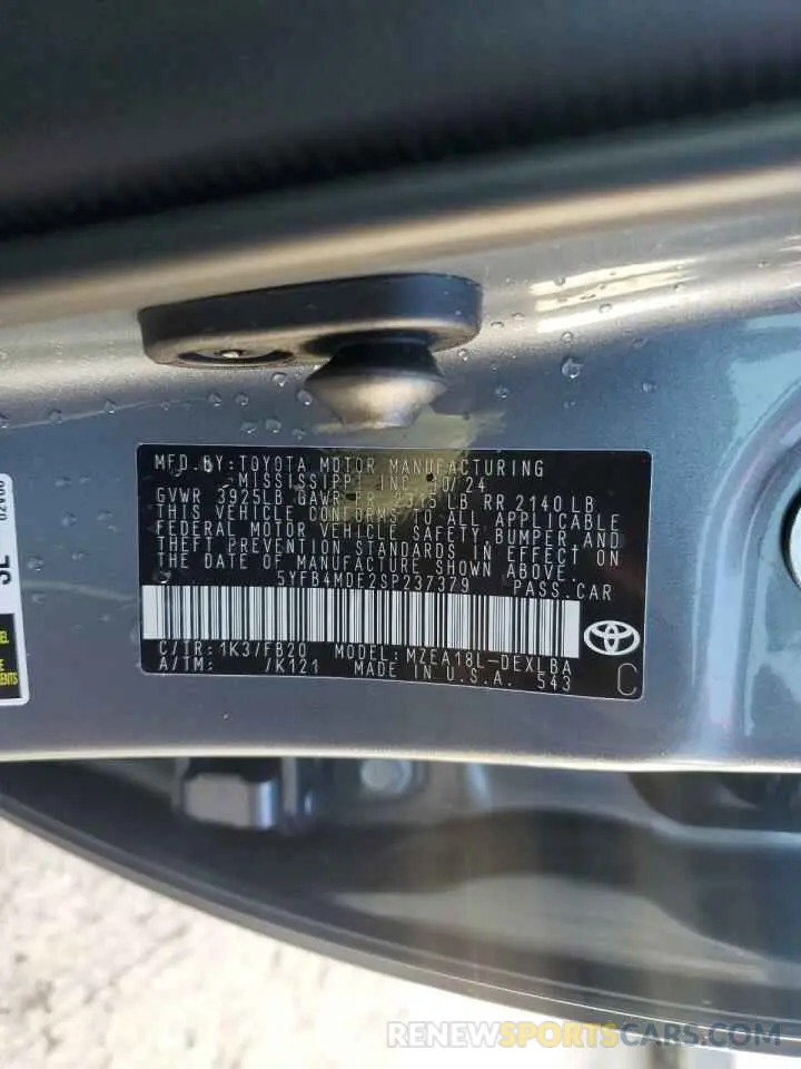 15 Photograph of a damaged car 5YFB4MDE2SP237379 TOYOTA COROLLA 2025
