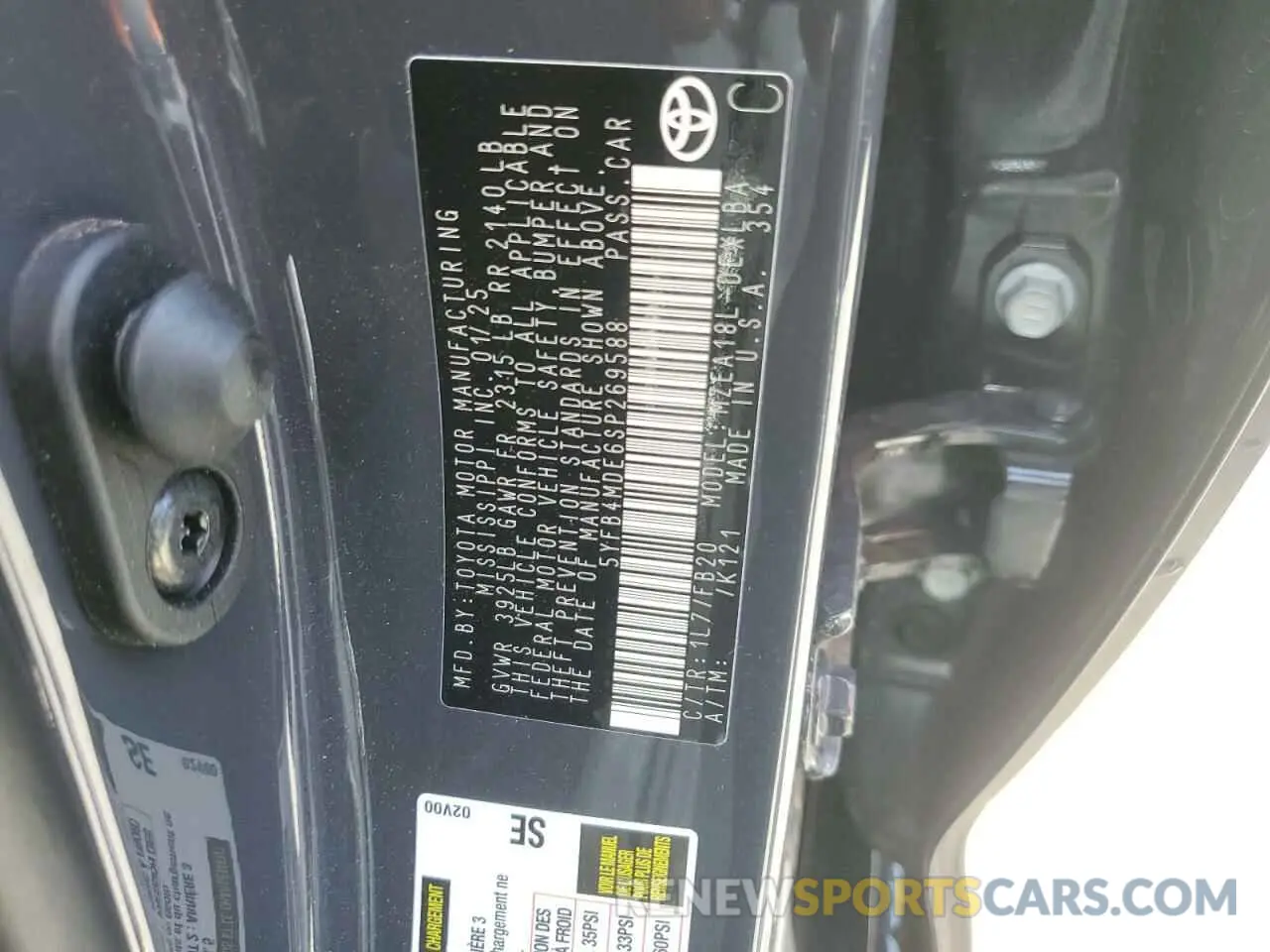 12 Photograph of a damaged car 5YFB4MDE6SP269588 TOYOTA COROLLA 2025