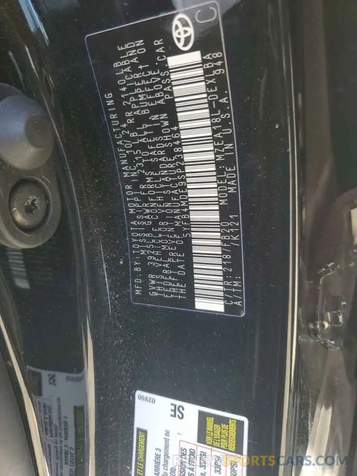 12 Photograph of a damaged car 5YFB4MDE9SP238464 TOYOTA COROLLA 2025