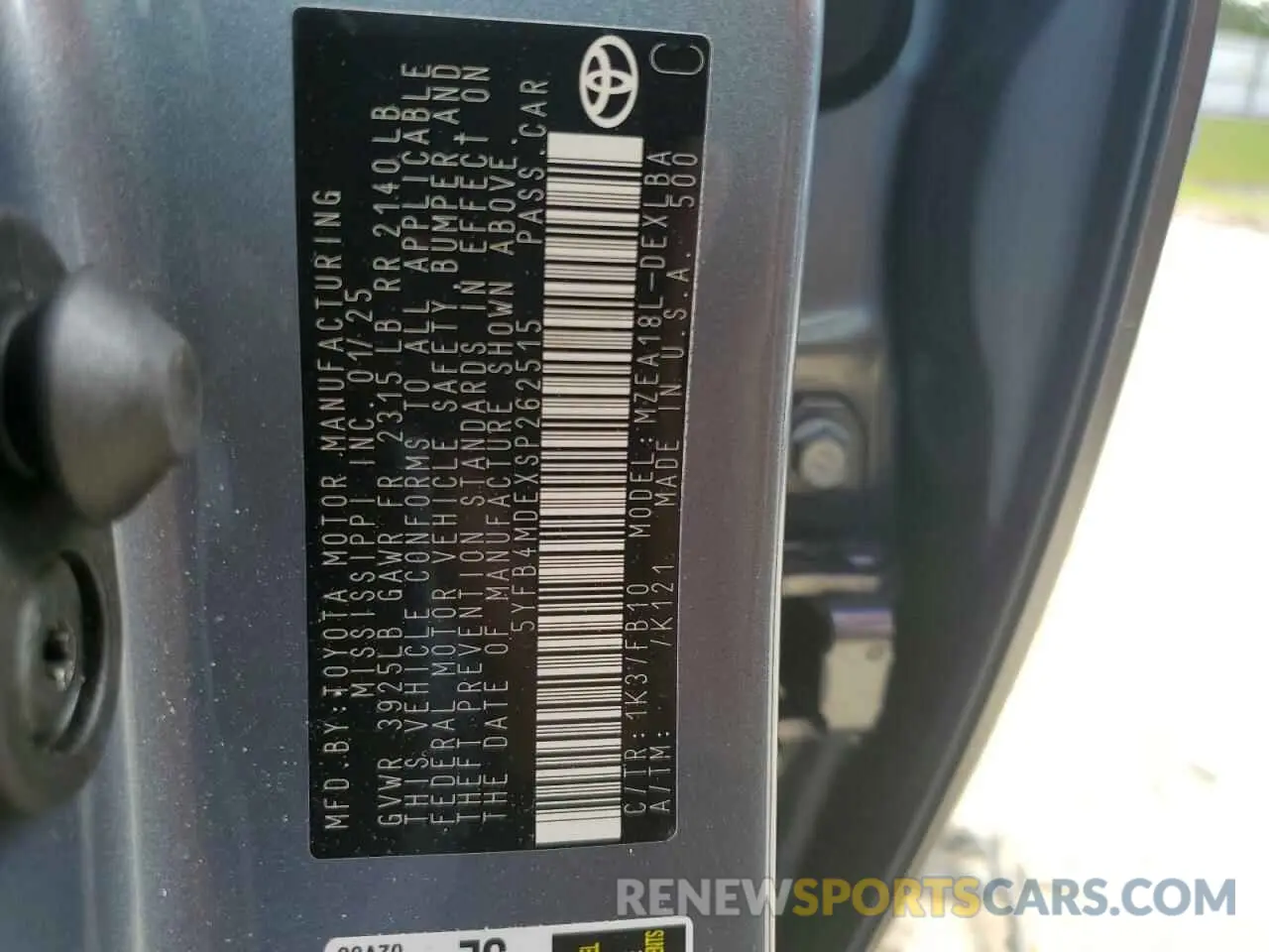 13 Photograph of a damaged car 5YFB4MDEXSP262515 TOYOTA COROLLA 2025