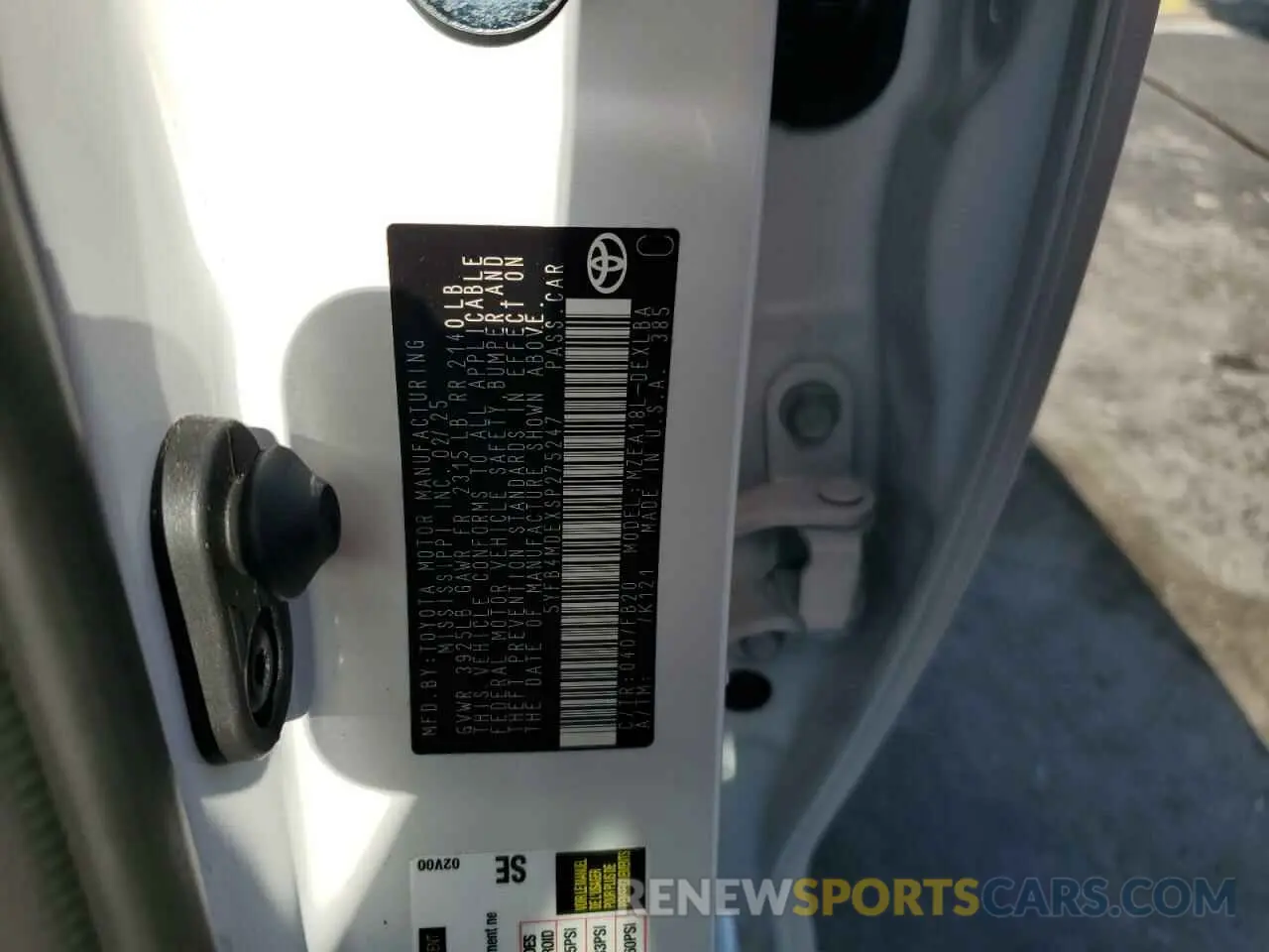 12 Фотография поврежденного автомобиля 5YFB4MDEXSP275247 TOYOTA COROLLA 2025