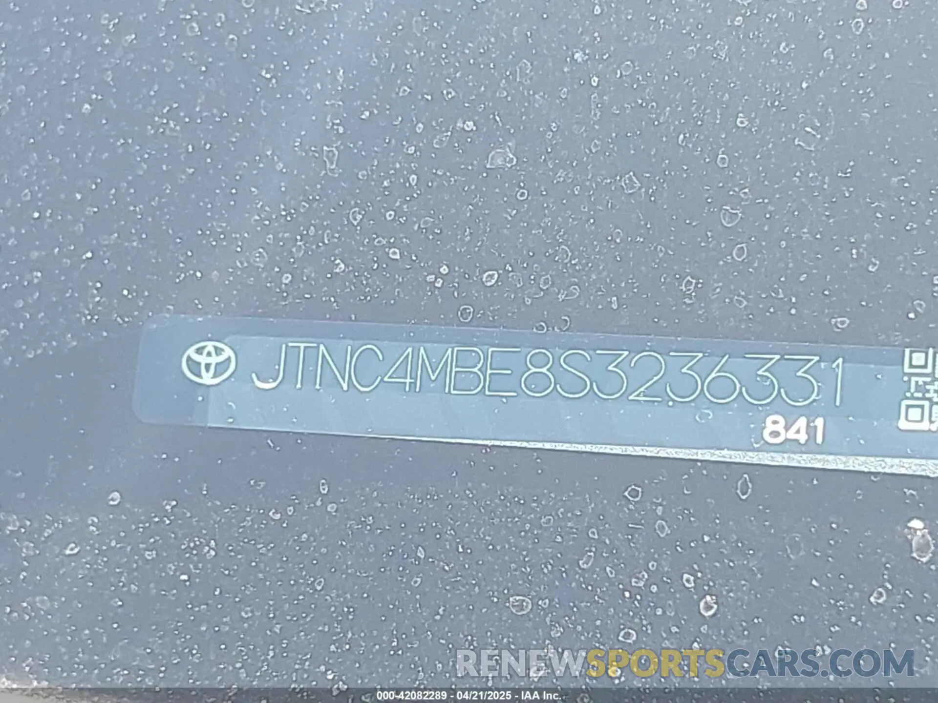 9 Фотография поврежденного автомобиля JTNC4MBE8S3236331 TOYOTA COROLLA 2025