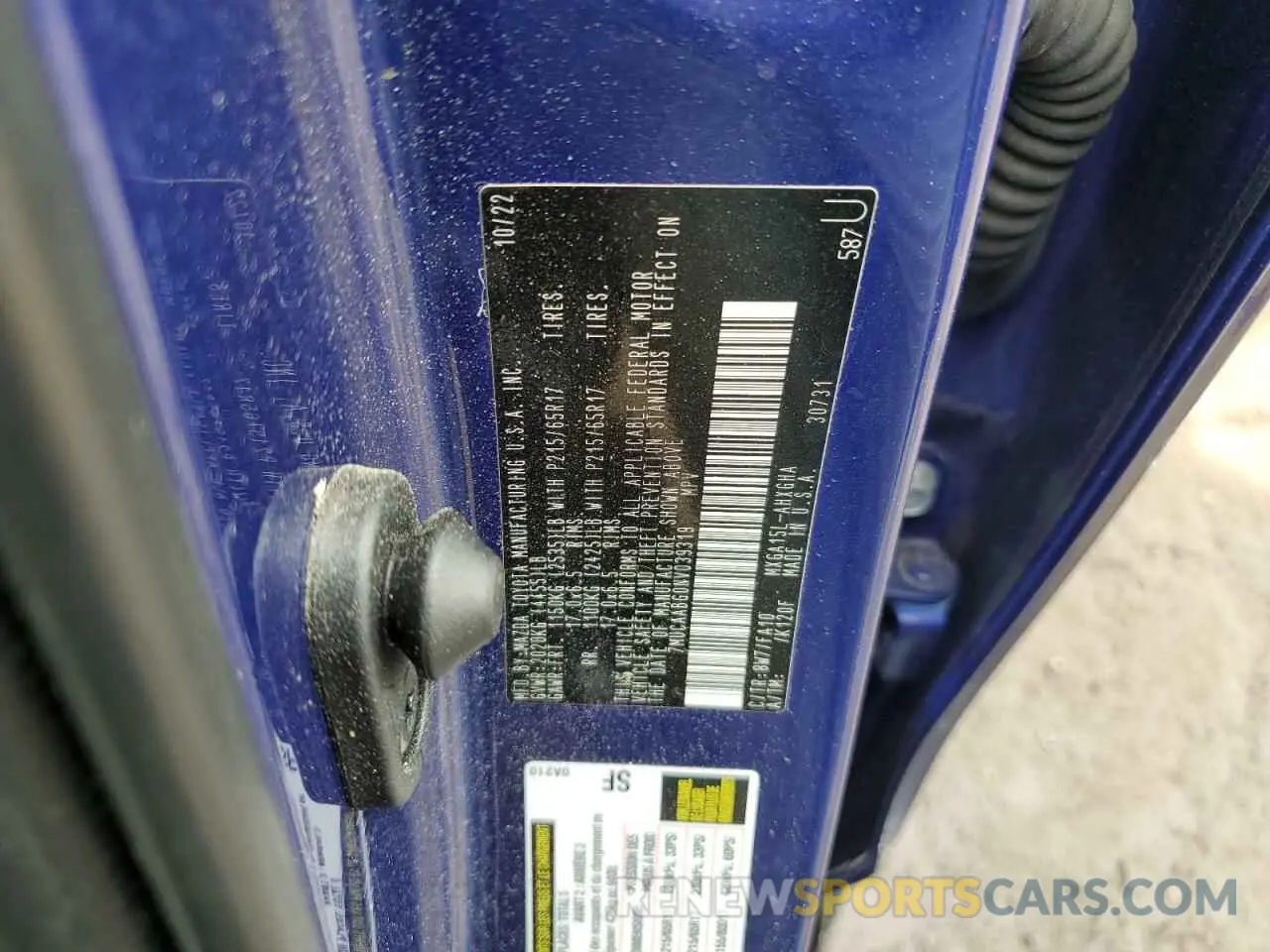 12 Фотография поврежденного автомобиля 7MUCAABG0NV039319 TOYOTA COROLLA CR 2022
