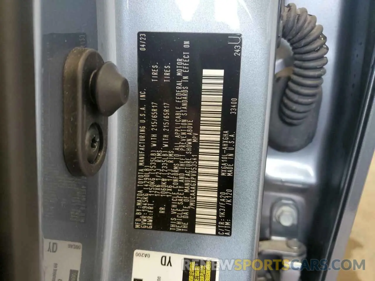 13 Фотография поврежденного автомобиля 7MUCAAAGXPV053541 TOYOTA COROLLA CR 2023