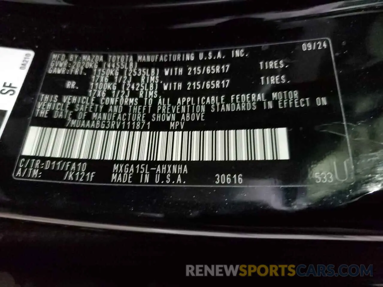 13 Фотография поврежденного автомобиля 7MUAAABG3RV111871 TOYOTA COROLLA CR 2024