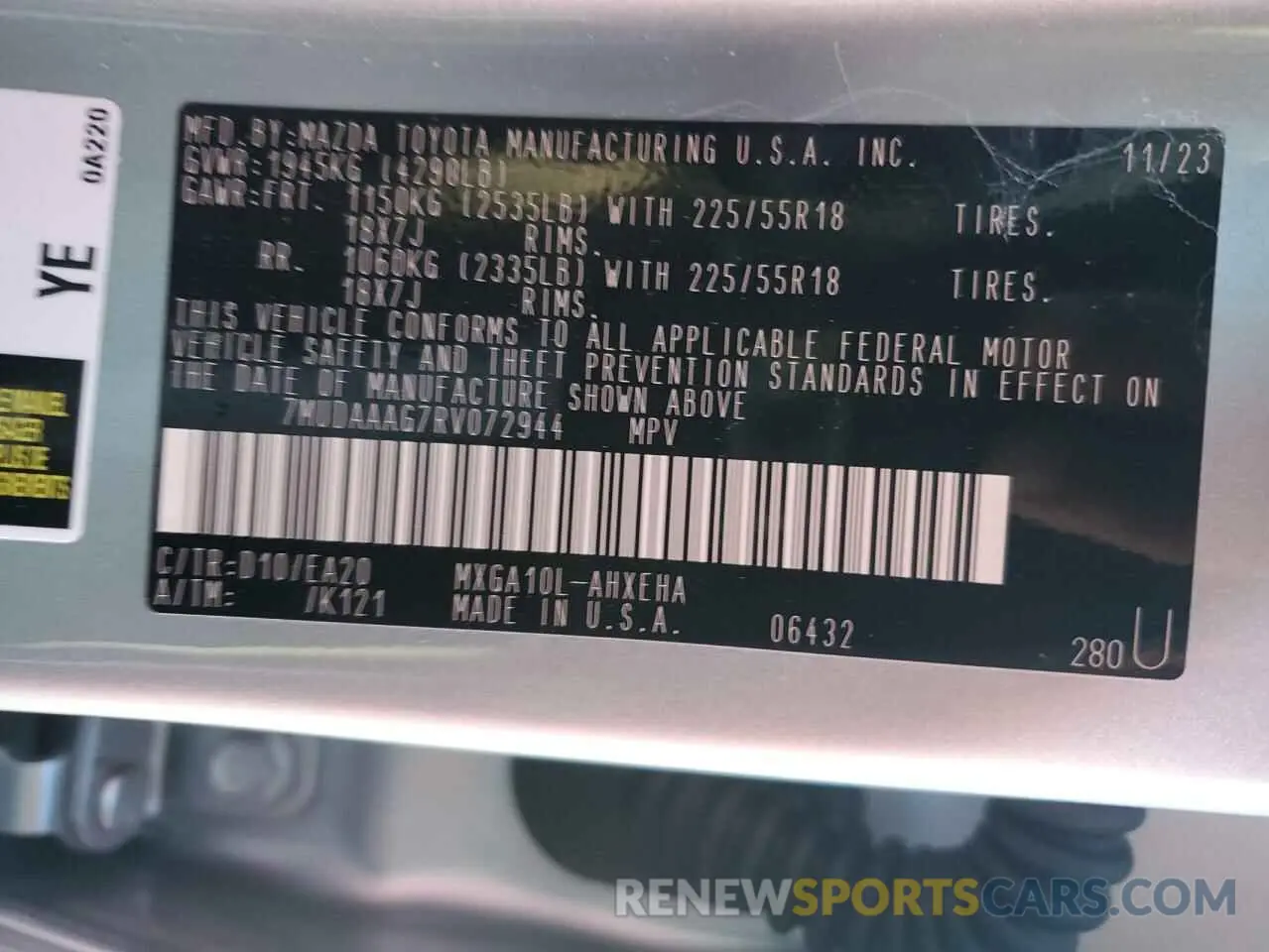 13 Фотография поврежденного автомобиля 7MUDAAAG7RV072944 TOYOTA COROLLA CR 2024
