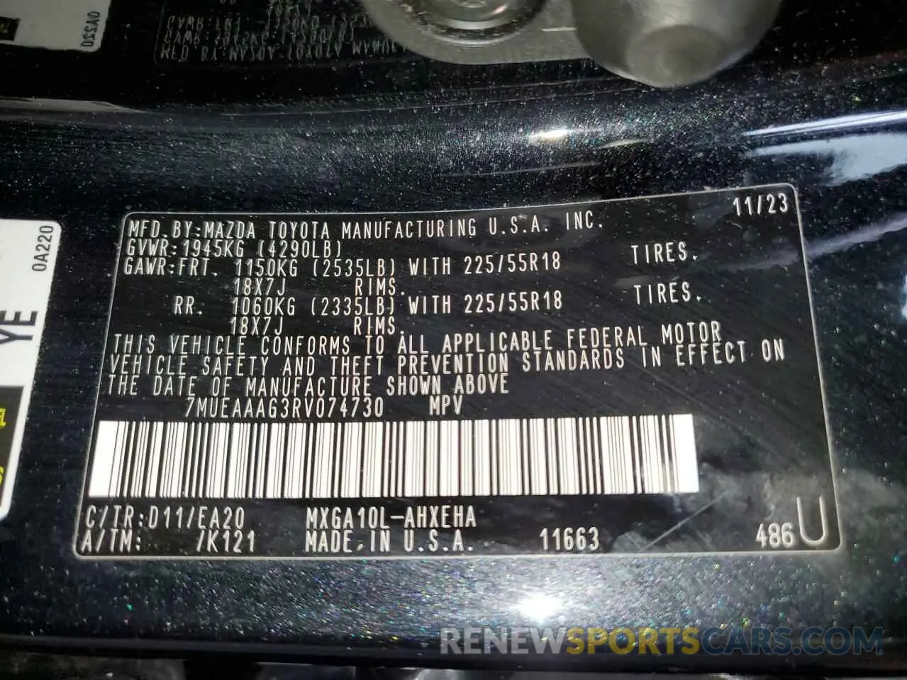 13 Фотография поврежденного автомобиля 7MUEAAAG3RV074730 TOYOTA COROLLA CR 2024