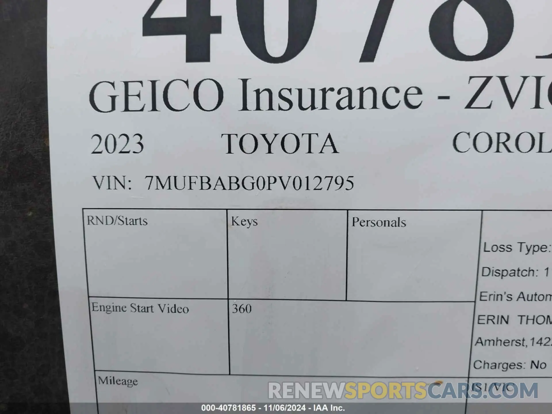 9 Photograph of a damaged car 7MUFBABG0PV012795 TOYOTA COROLLA CROSS HYBRID 2023