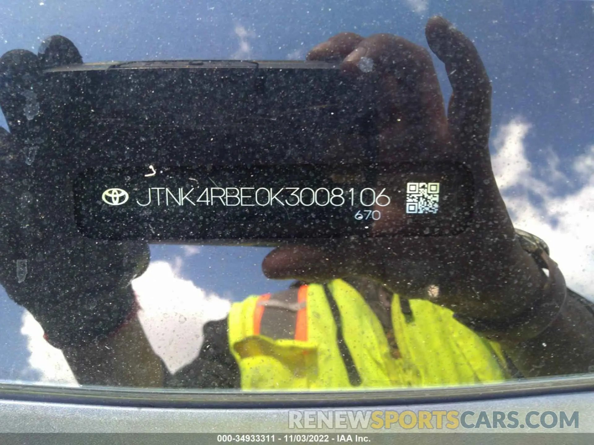 9 Photograph of a damaged car JTNK4RBE0K3008106 TOYOTA COROLLA HATCHBACK 2019