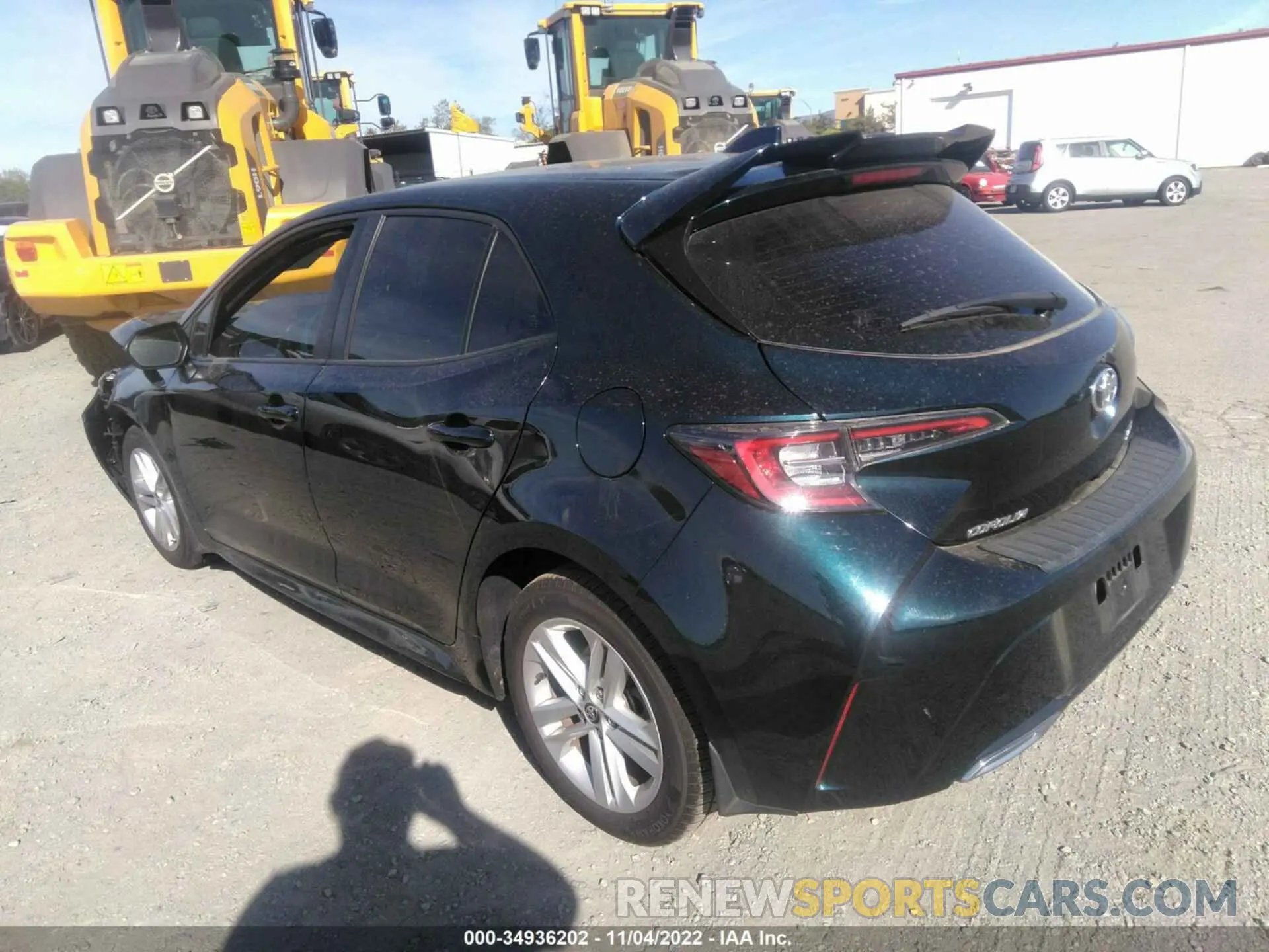 3 Photograph of a damaged car JTNK4RBE0K3038478 TOYOTA COROLLA HATCHBACK 2019