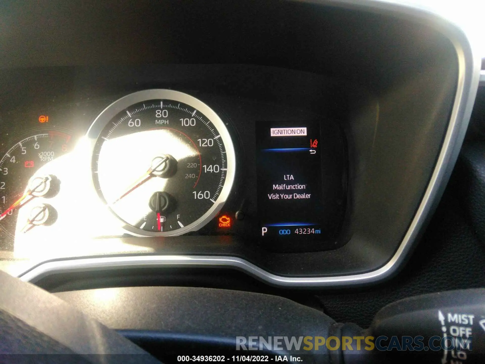 7 Photograph of a damaged car JTNK4RBE0K3038478 TOYOTA COROLLA HATCHBACK 2019