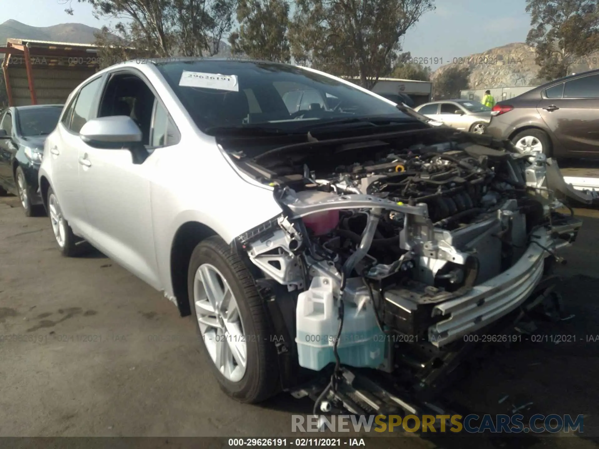 1 Photograph of a damaged car JTNK4RBE0K3070864 TOYOTA COROLLA HATCHBACK 2019