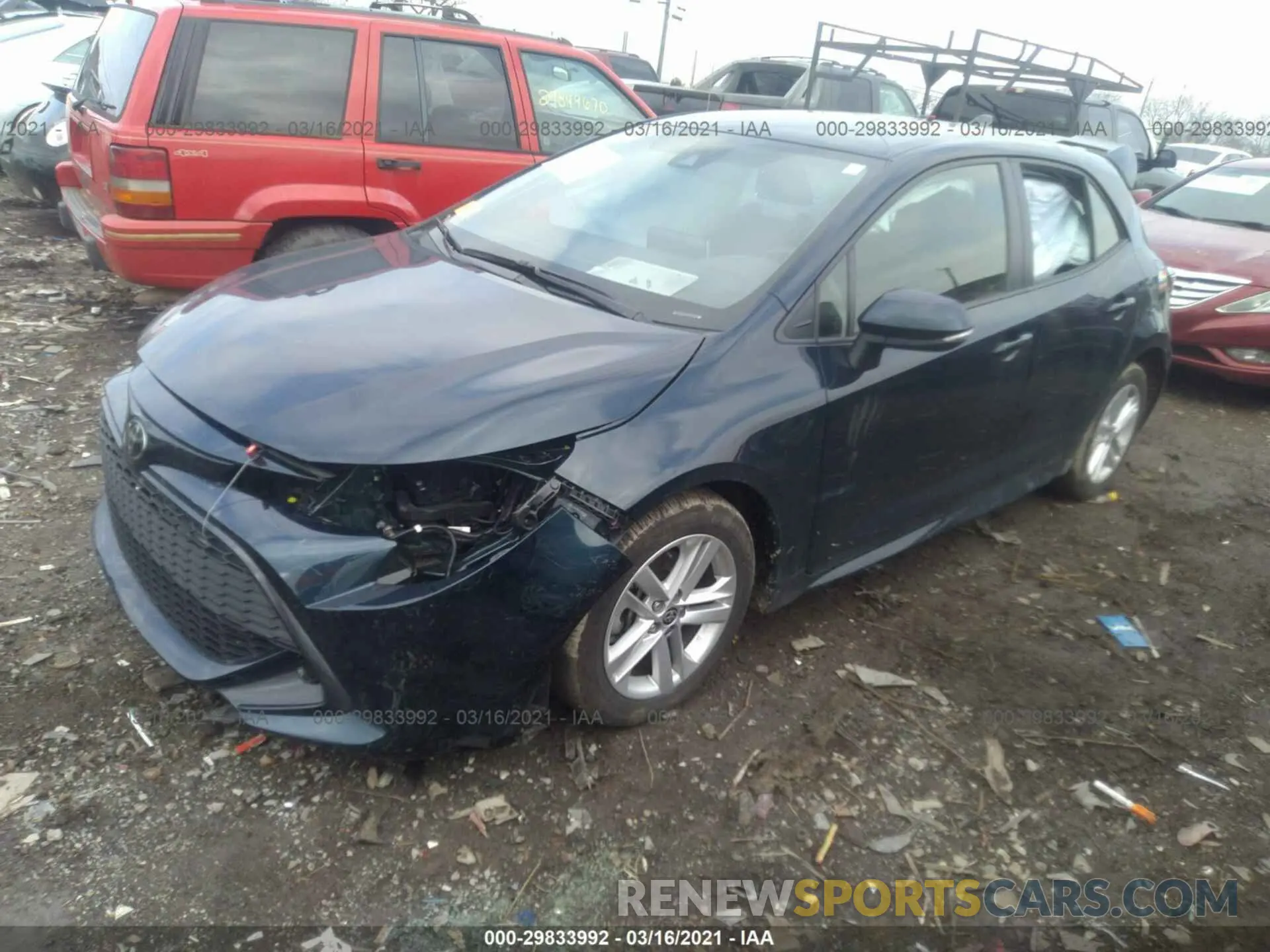 2 Photograph of a damaged car JTNK4RBE1K3036402 TOYOTA COROLLA HATCHBACK 2019