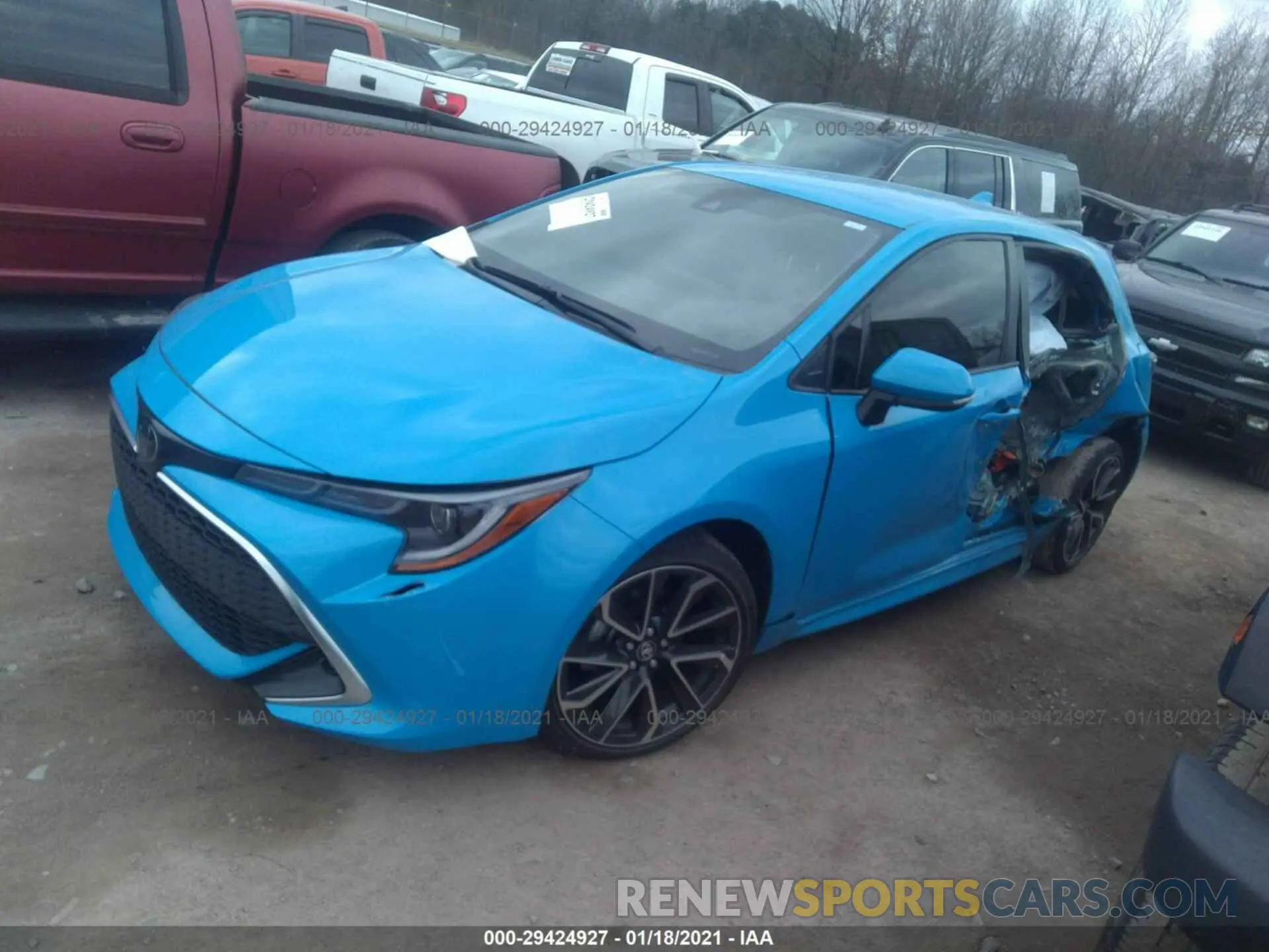 2 Photograph of a damaged car JTNK4RBE1K3064751 TOYOTA COROLLA HATCHBACK 2019