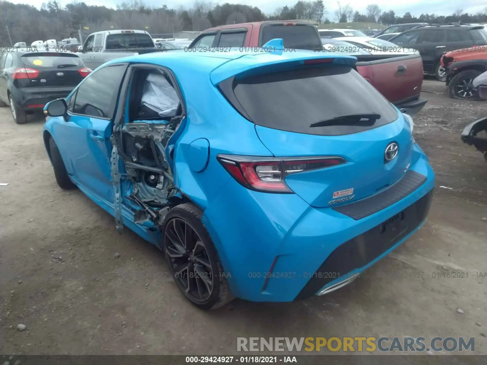 3 Photograph of a damaged car JTNK4RBE1K3064751 TOYOTA COROLLA HATCHBACK 2019