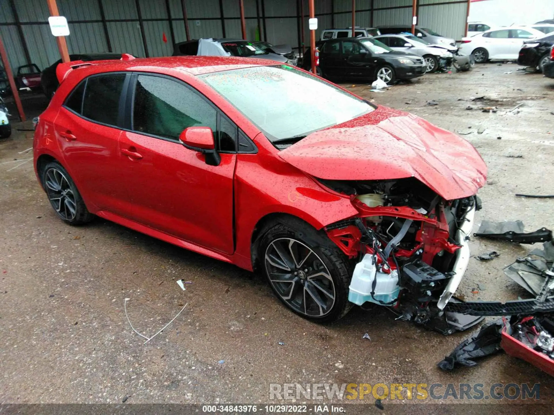1 Photograph of a damaged car JTNK4RBE2K3011668 TOYOTA COROLLA HATCHBACK 2019