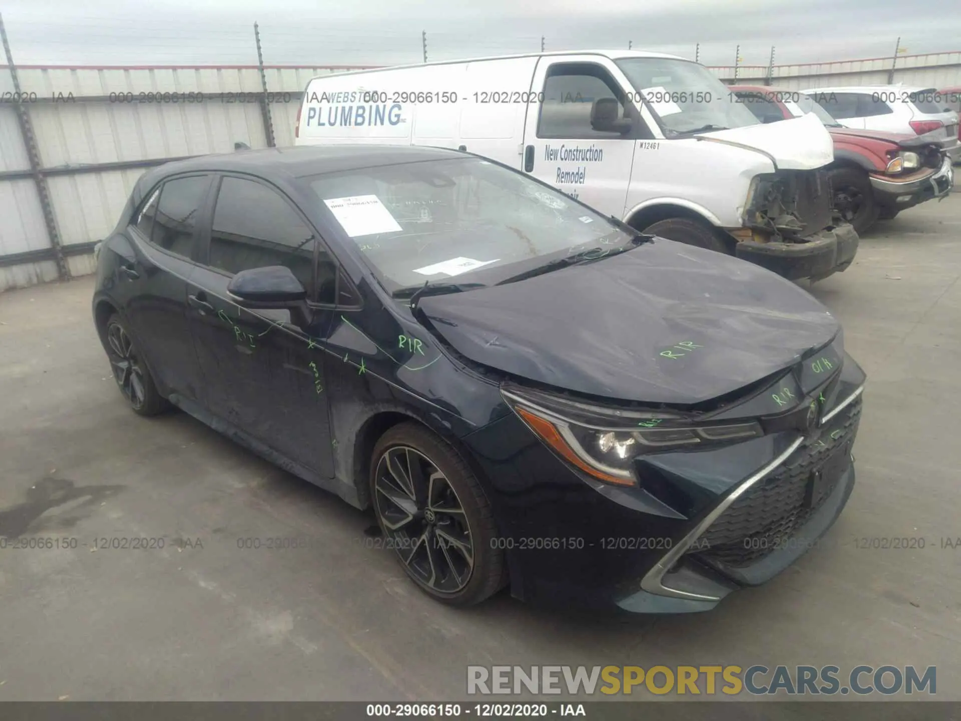 1 Photograph of a damaged car JTNK4RBE4K3052951 TOYOTA COROLLA HATCHBACK 2019