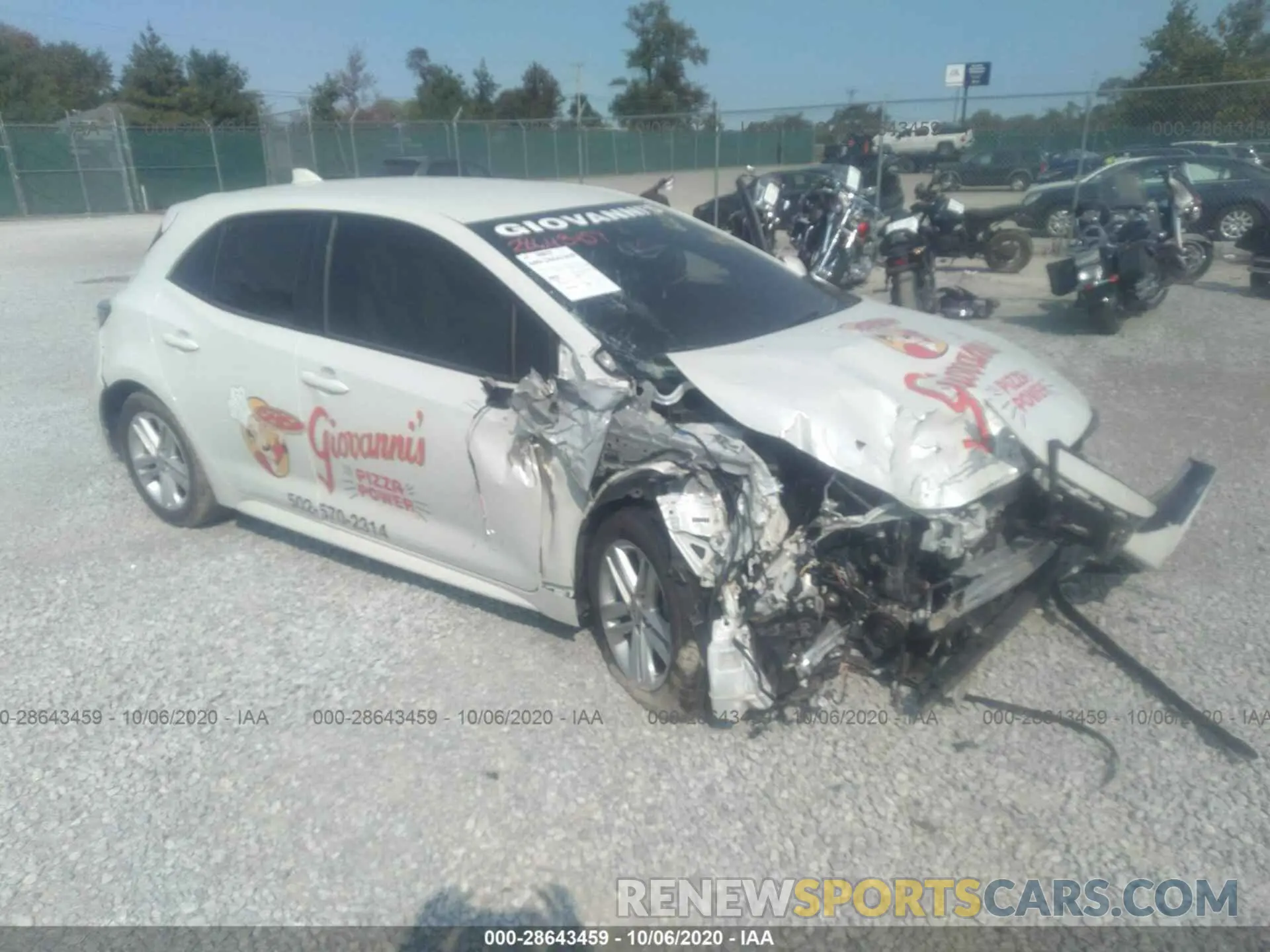 1 Photograph of a damaged car JTNK4RBE5K3056605 TOYOTA COROLLA HATCHBACK 2019