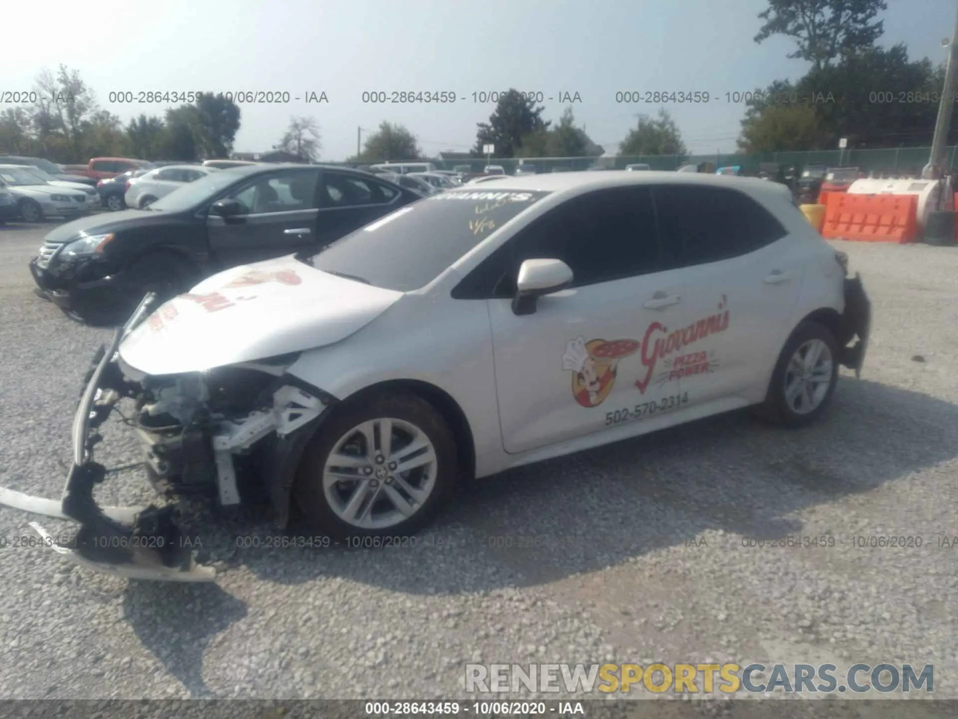 2 Photograph of a damaged car JTNK4RBE5K3056605 TOYOTA COROLLA HATCHBACK 2019