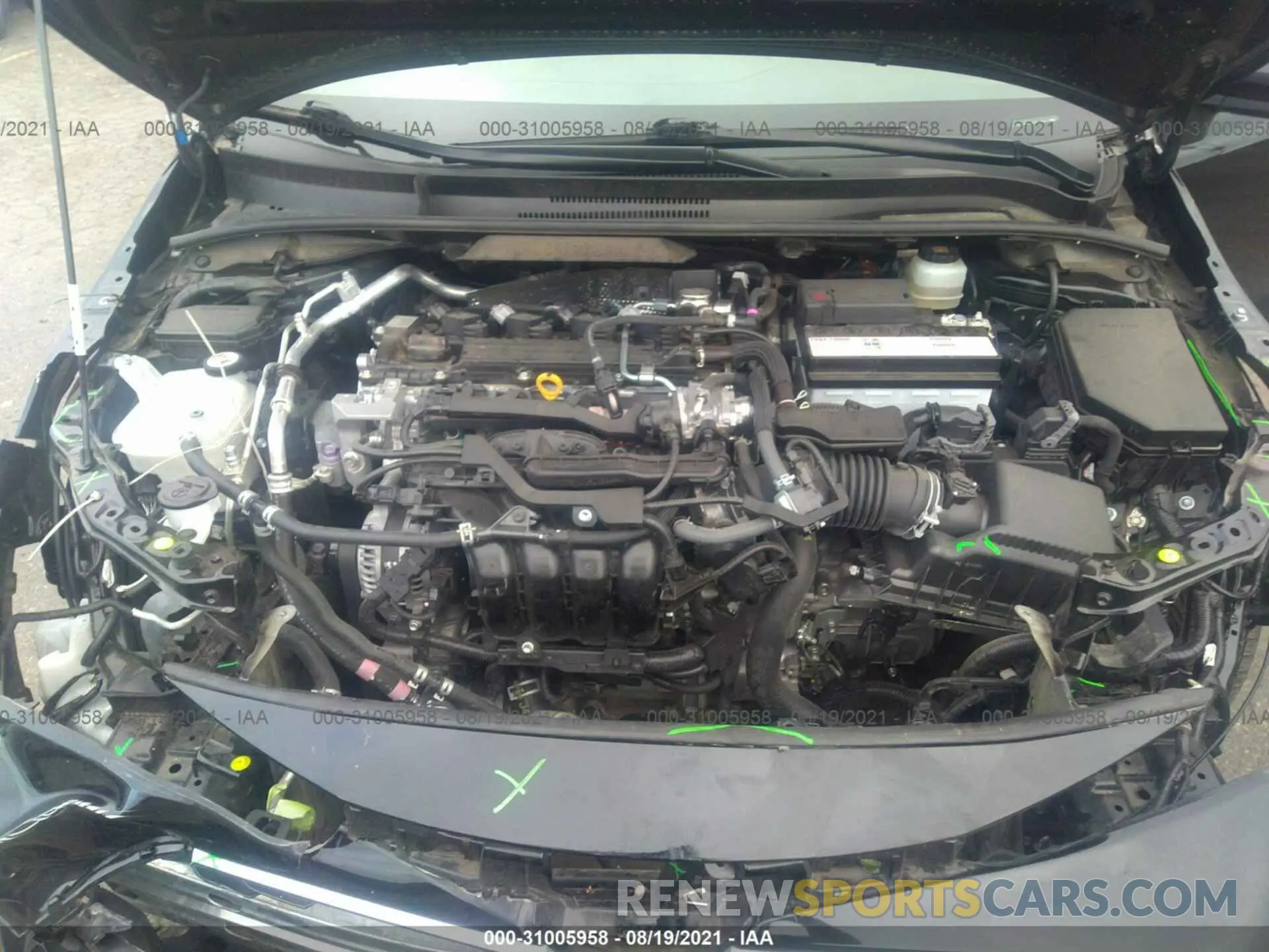 10 Photograph of a damaged car JTNK4RBE8K3028961 TOYOTA COROLLA HATCHBACK 2019