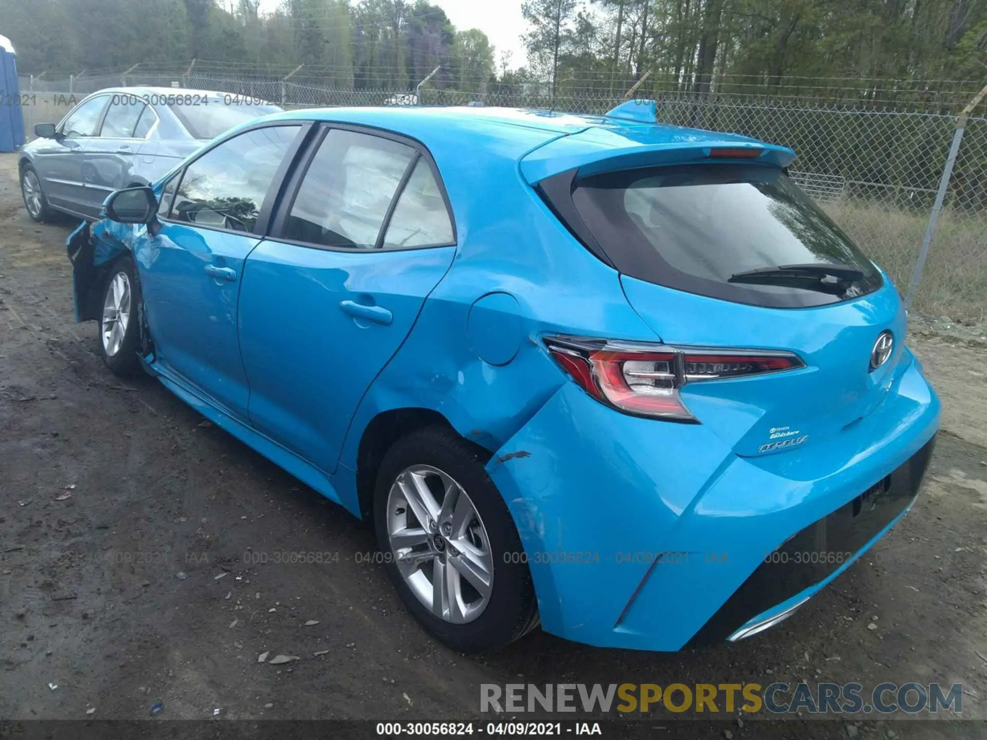 3 Photograph of a damaged car JTNK4RBE8K3042388 TOYOTA COROLLA HATCHBACK 2019