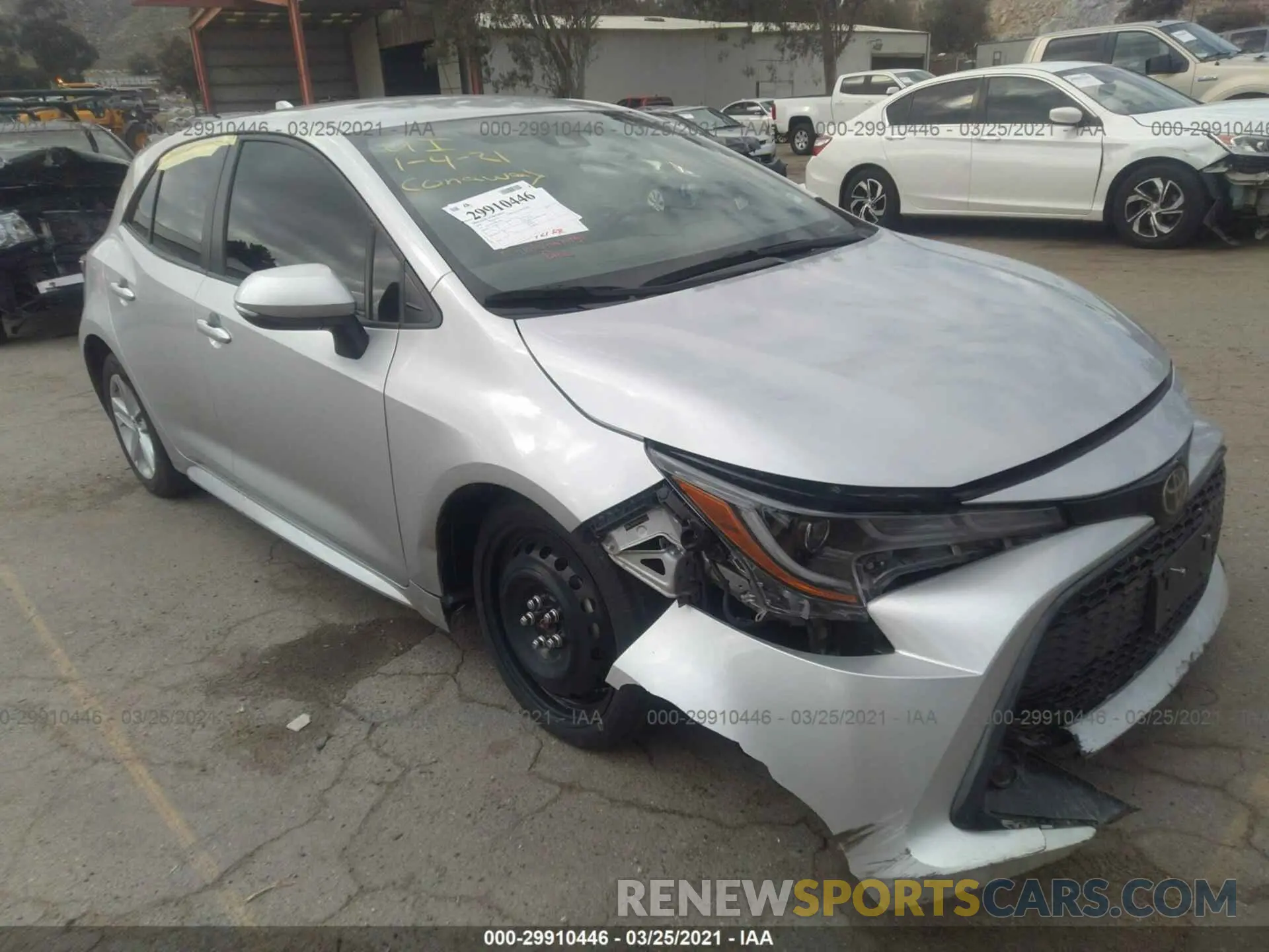 1 Photograph of a damaged car JTNK4RBEXK3010915 TOYOTA COROLLA HATCHBACK 2019