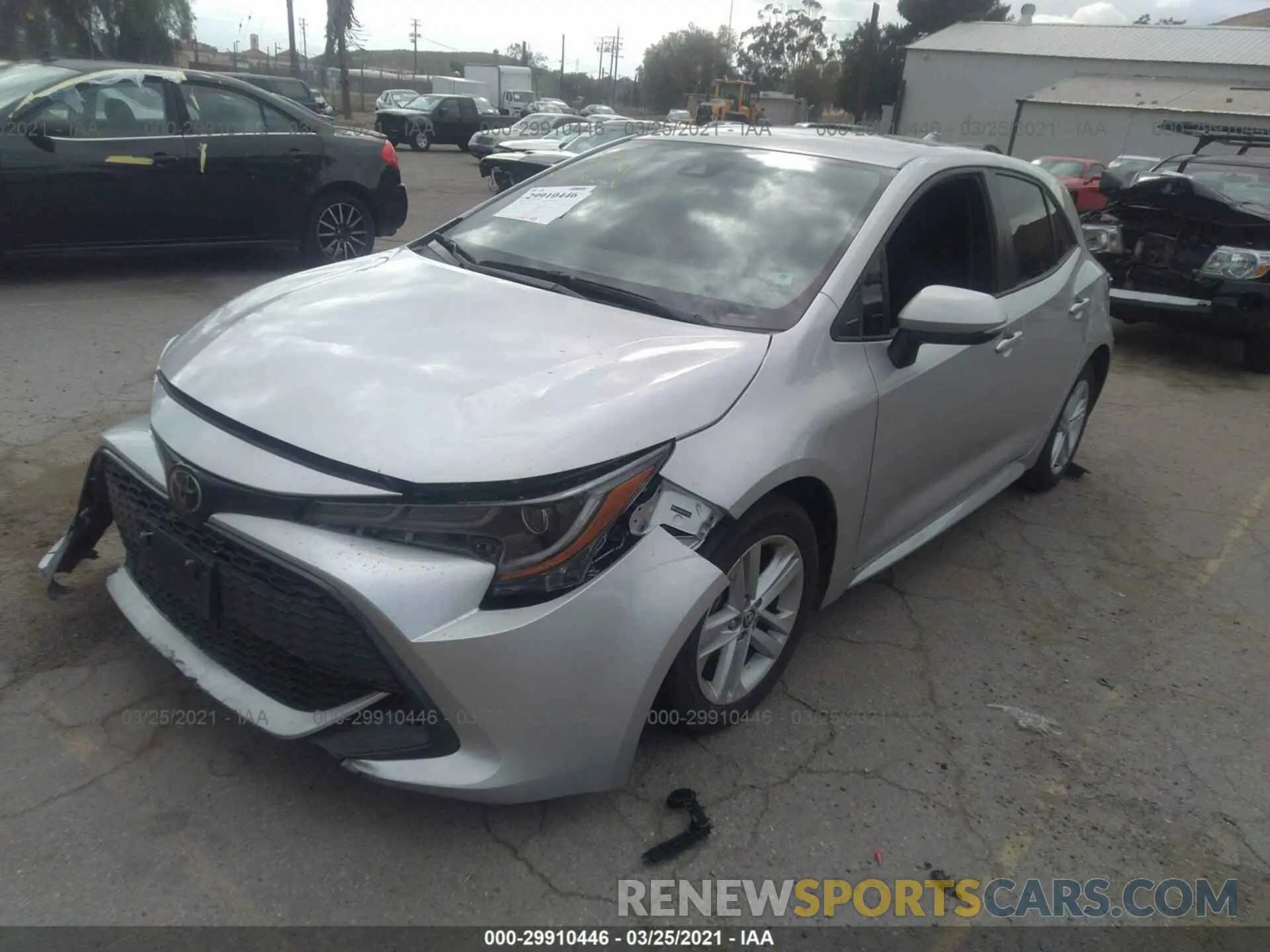 2 Photograph of a damaged car JTNK4RBEXK3010915 TOYOTA COROLLA HATCHBACK 2019