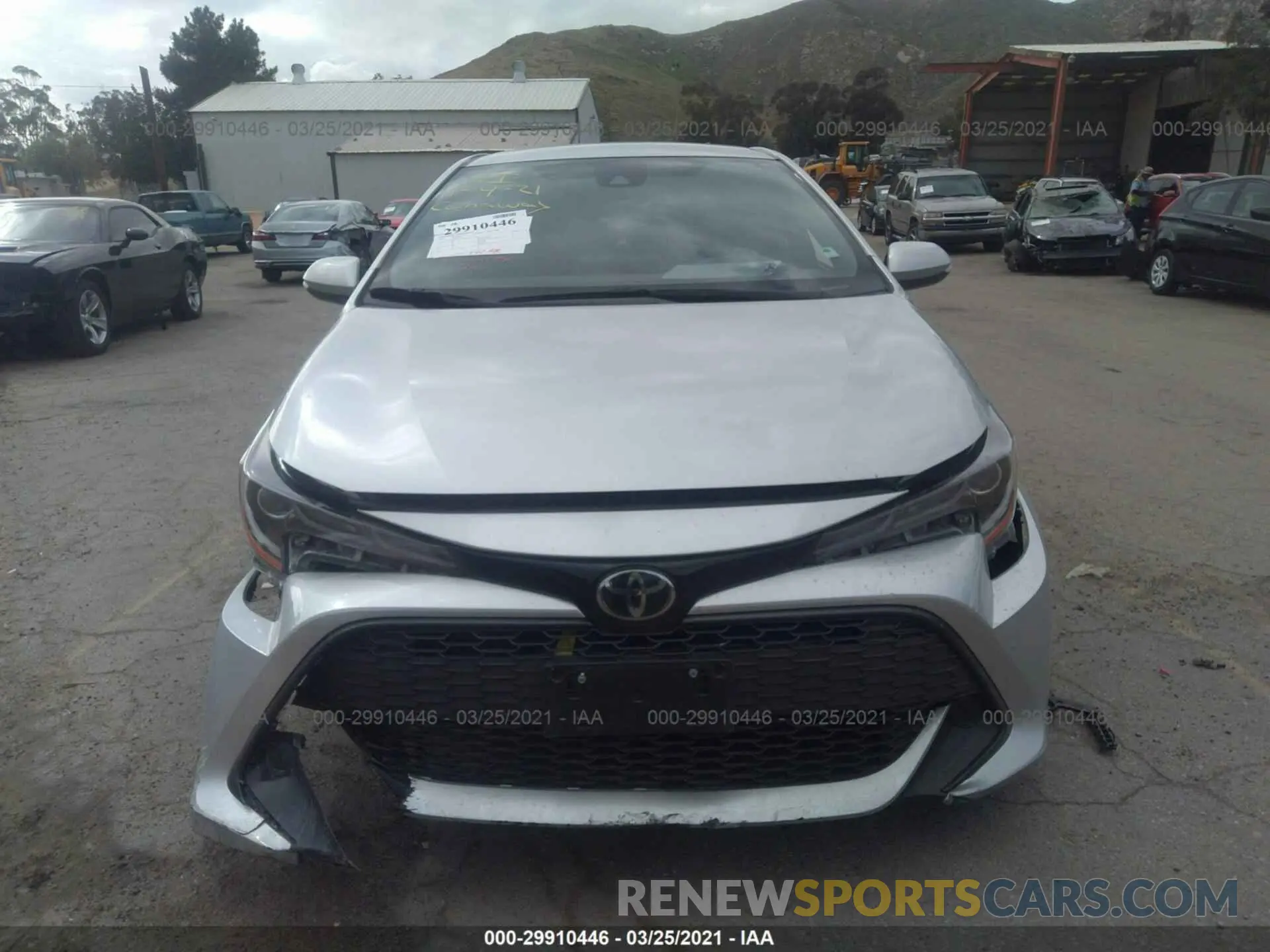 6 Photograph of a damaged car JTNK4RBEXK3010915 TOYOTA COROLLA HATCHBACK 2019