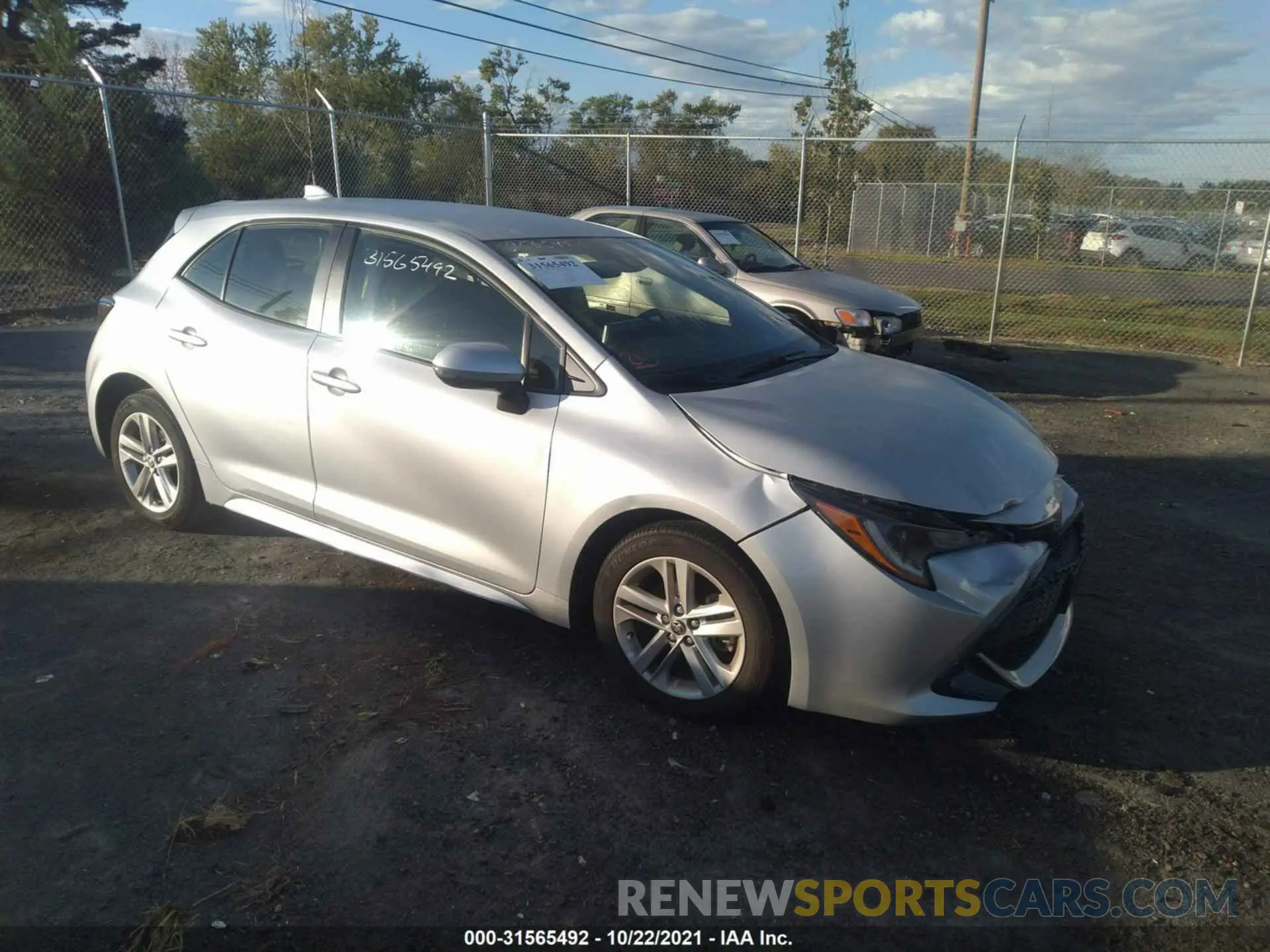 1 Photograph of a damaged car JTNK4RBEXK3051156 TOYOTA COROLLA HATCHBACK 2019