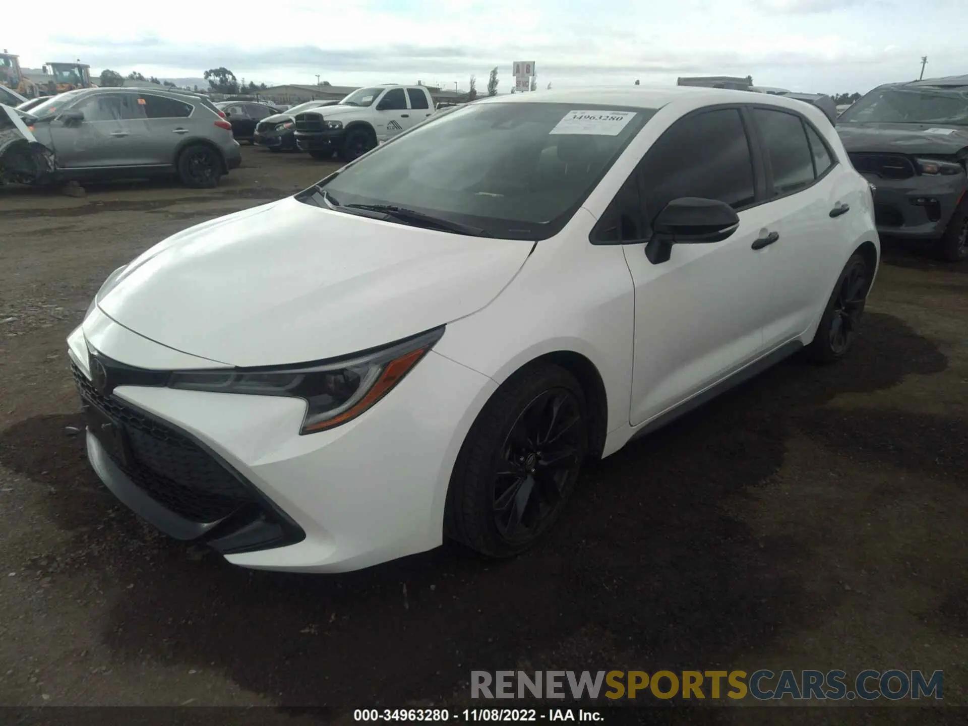 2 Photograph of a damaged car JTND4RBE0L3080739 TOYOTA COROLLA HATCHBACK 2020