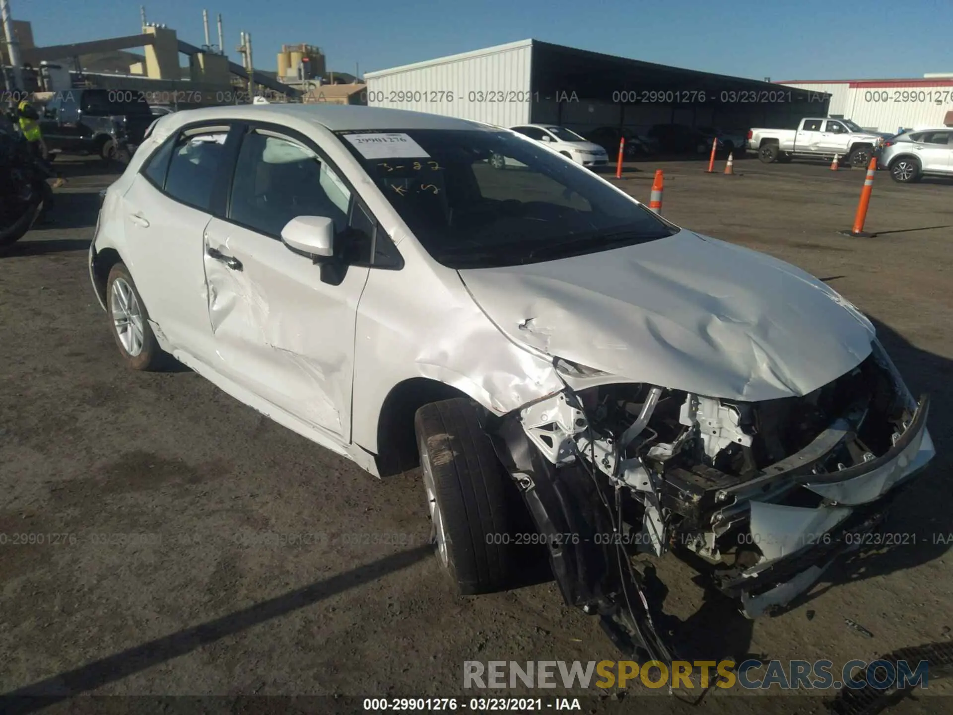 1 Фотография поврежденного автомобиля JTND4RBE0L3096794 TOYOTA COROLLA HATCHBACK 2020