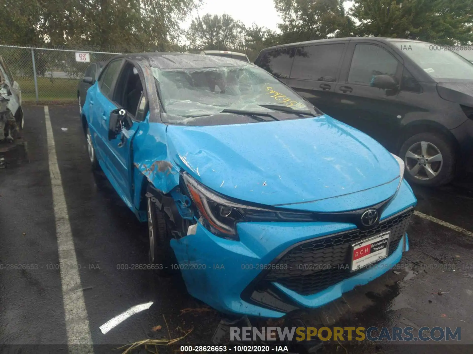 1 Photograph of a damaged car JTND4RBE5L3103206 TOYOTA COROLLA HATCHBACK 2020