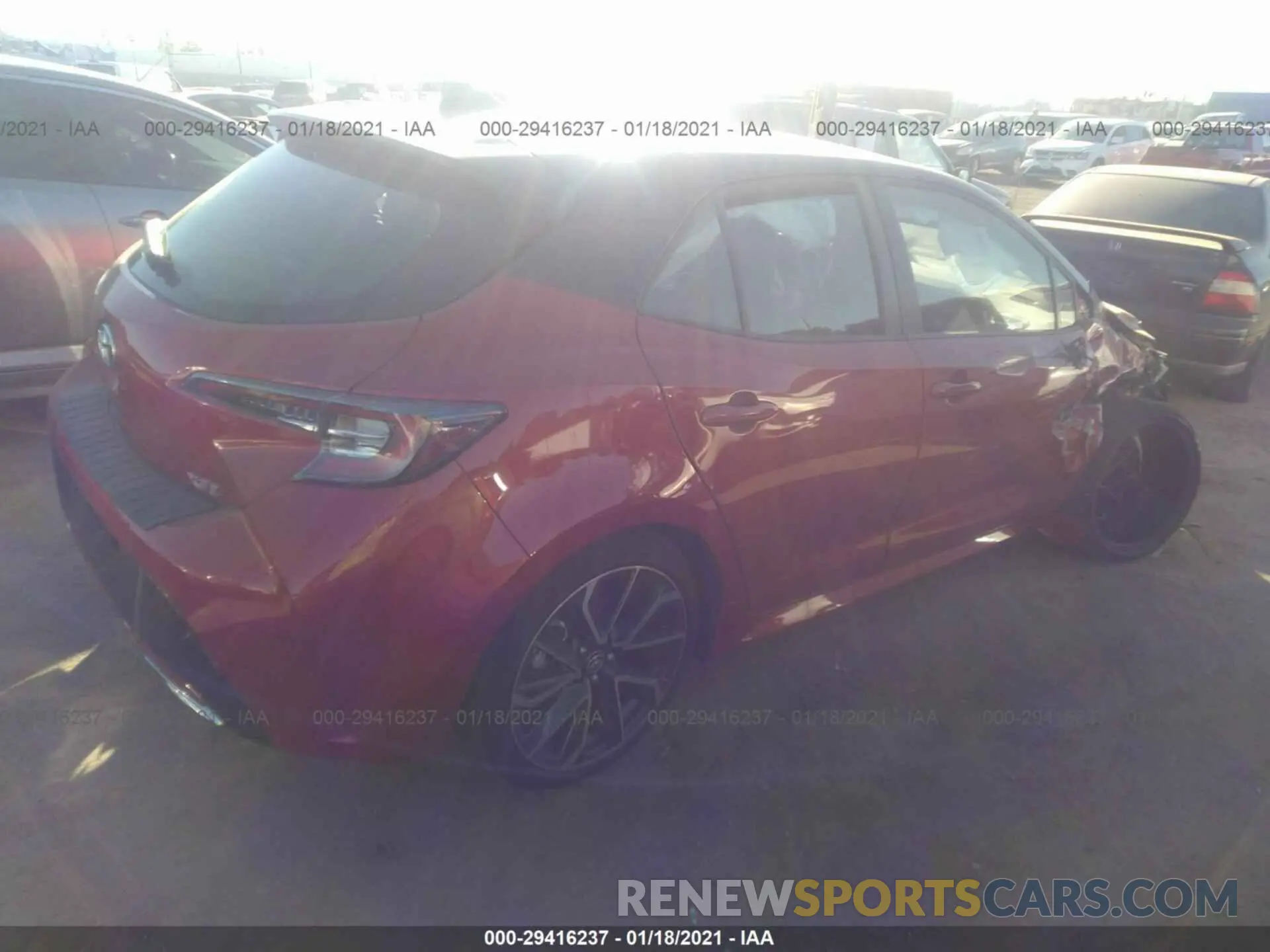 4 Photograph of a damaged car JTNA4MBE4M3114009 TOYOTA COROLLA HATCHBACK 2021