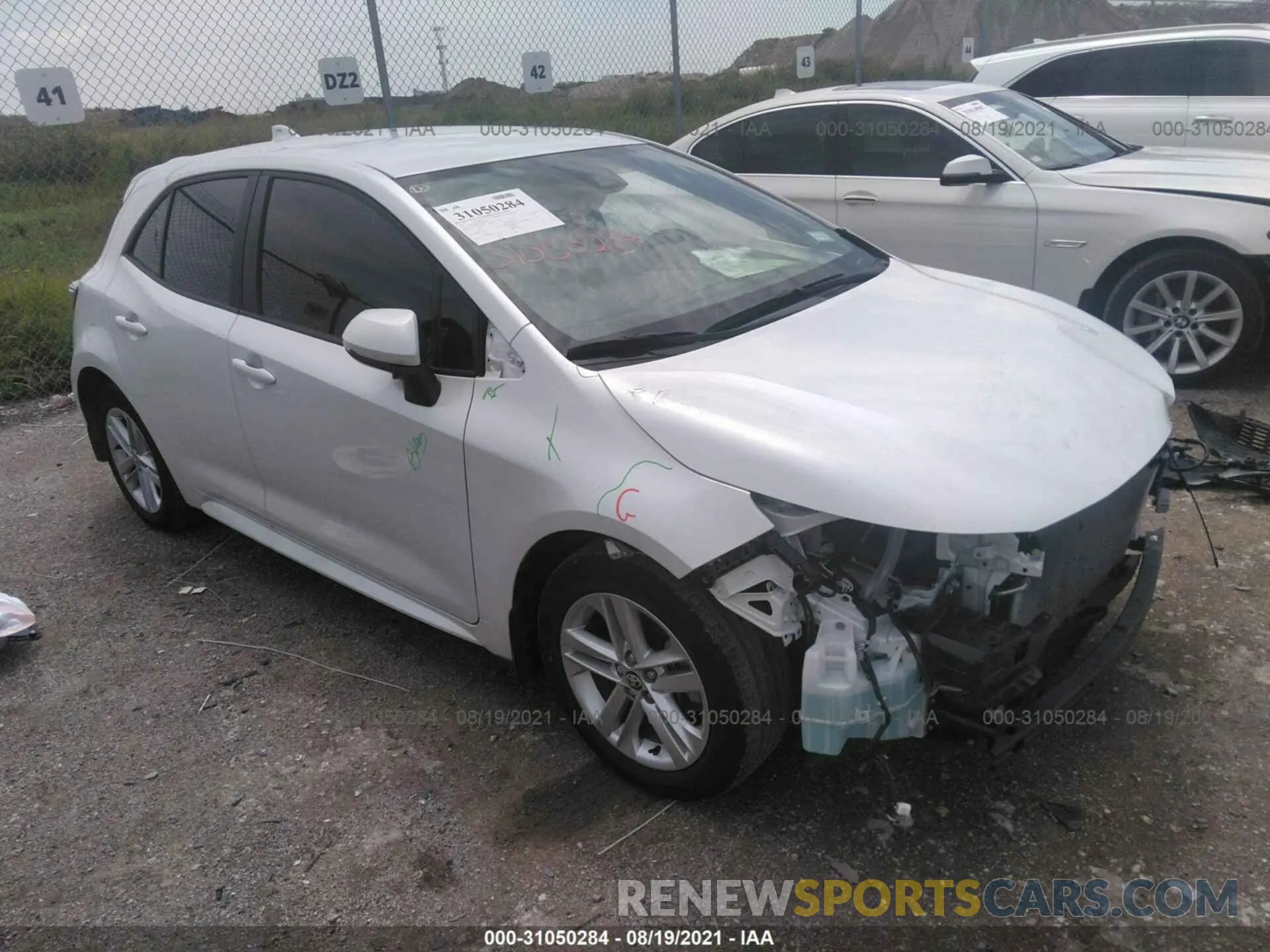 1 Photograph of a damaged car JTND4MBE6M3108936 TOYOTA COROLLA HATCHBACK 2021