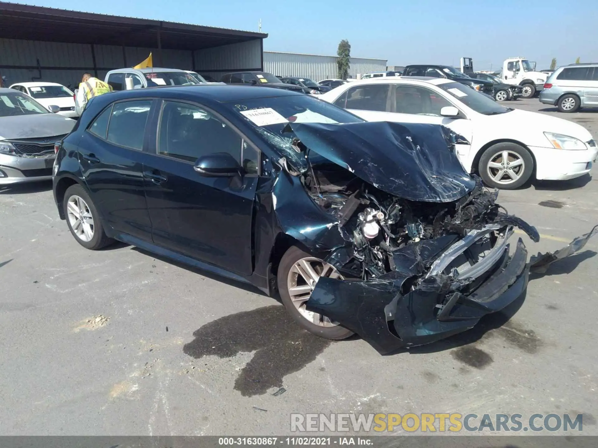 1 Photograph of a damaged car JTND4MBE6M3113103 TOYOTA COROLLA HATCHBACK 2021