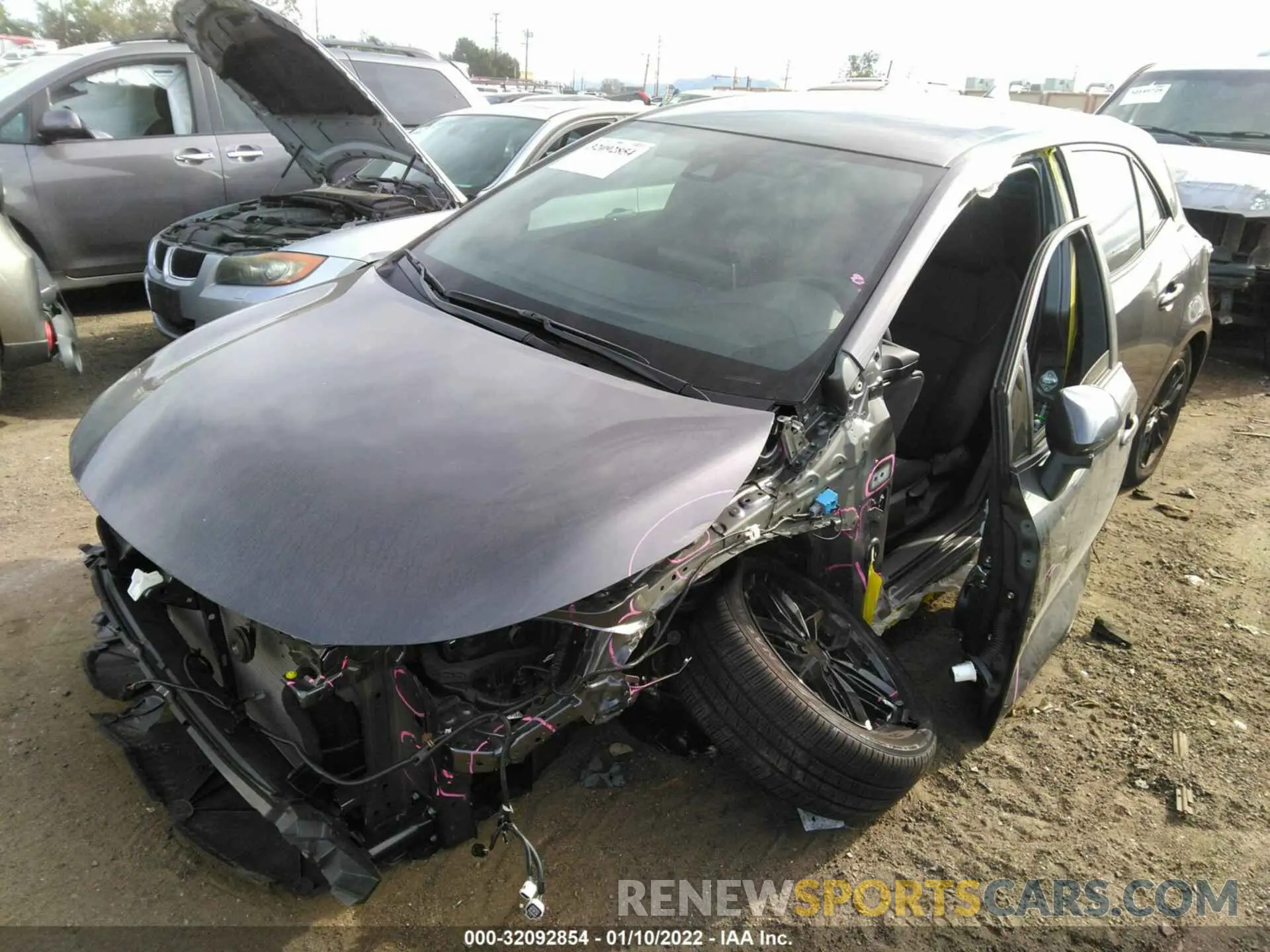 2 Фотография поврежденного автомобиля JTND4MBEXM3140773 TOYOTA COROLLA HATCHBACK 2021