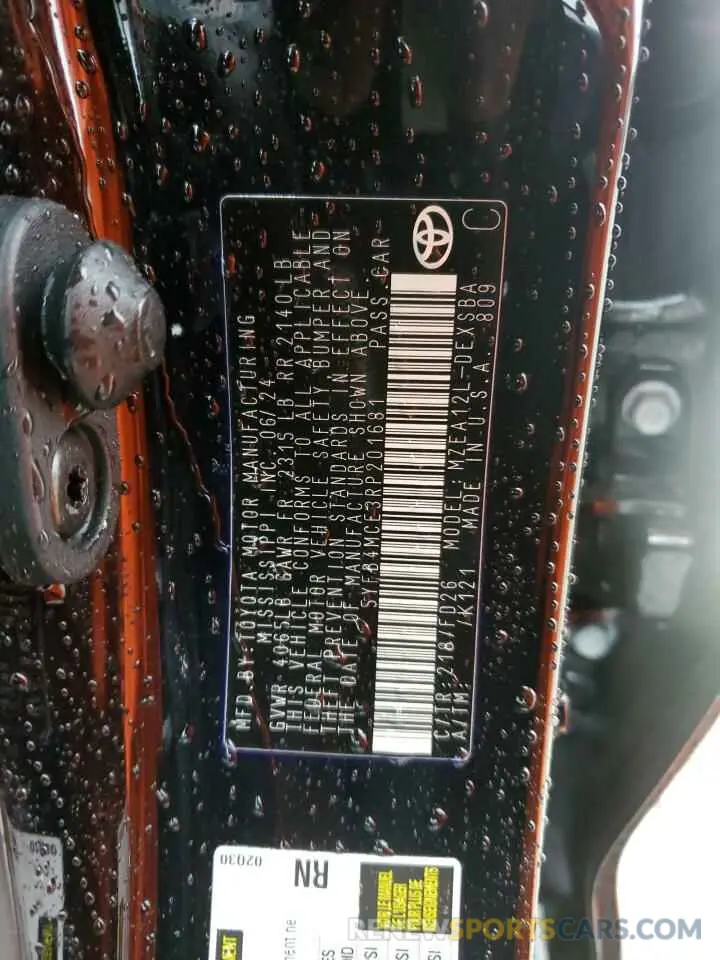 12 Фотография поврежденного автомобиля 5YFB4MCE3RP201681 TOYOTA COROLLA NI 2024