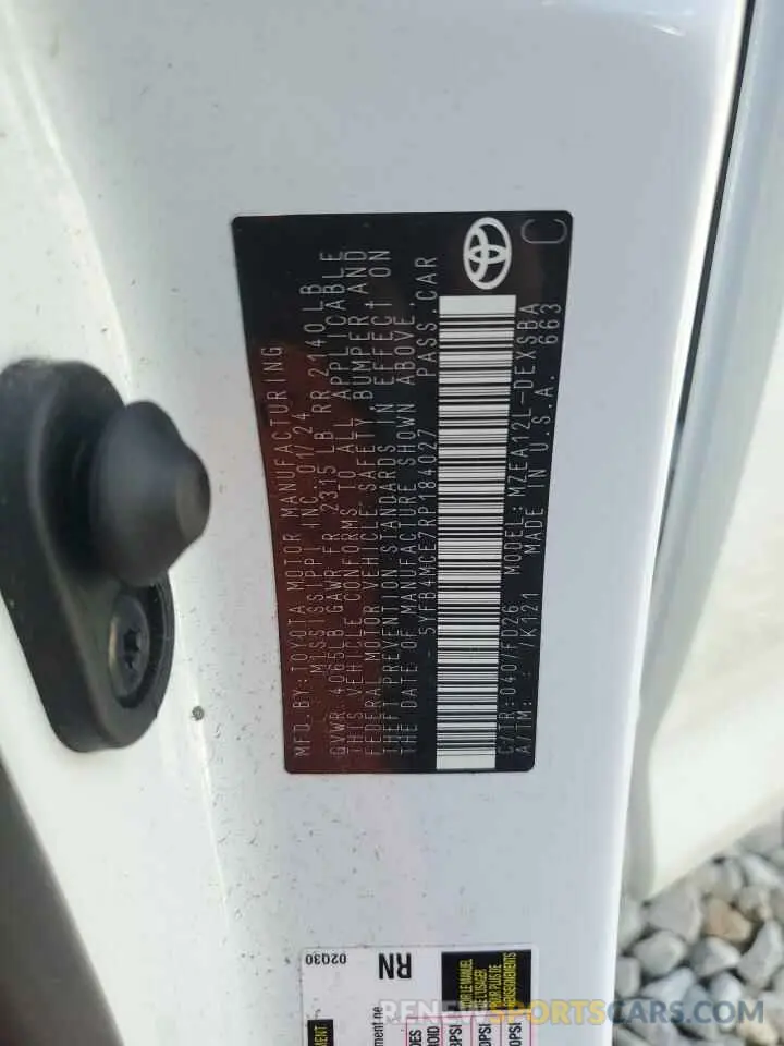 13 Фотография поврежденного автомобиля 5YFB4MCE7RP184027 TOYOTA COROLLA NI 2024