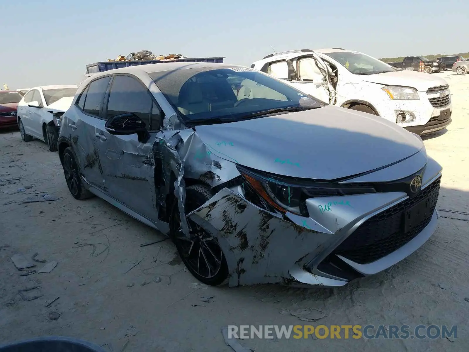 1 Photograph of a damaged car JTNC4RBE3L3093061 TOYOTA COROLLA XS 2020